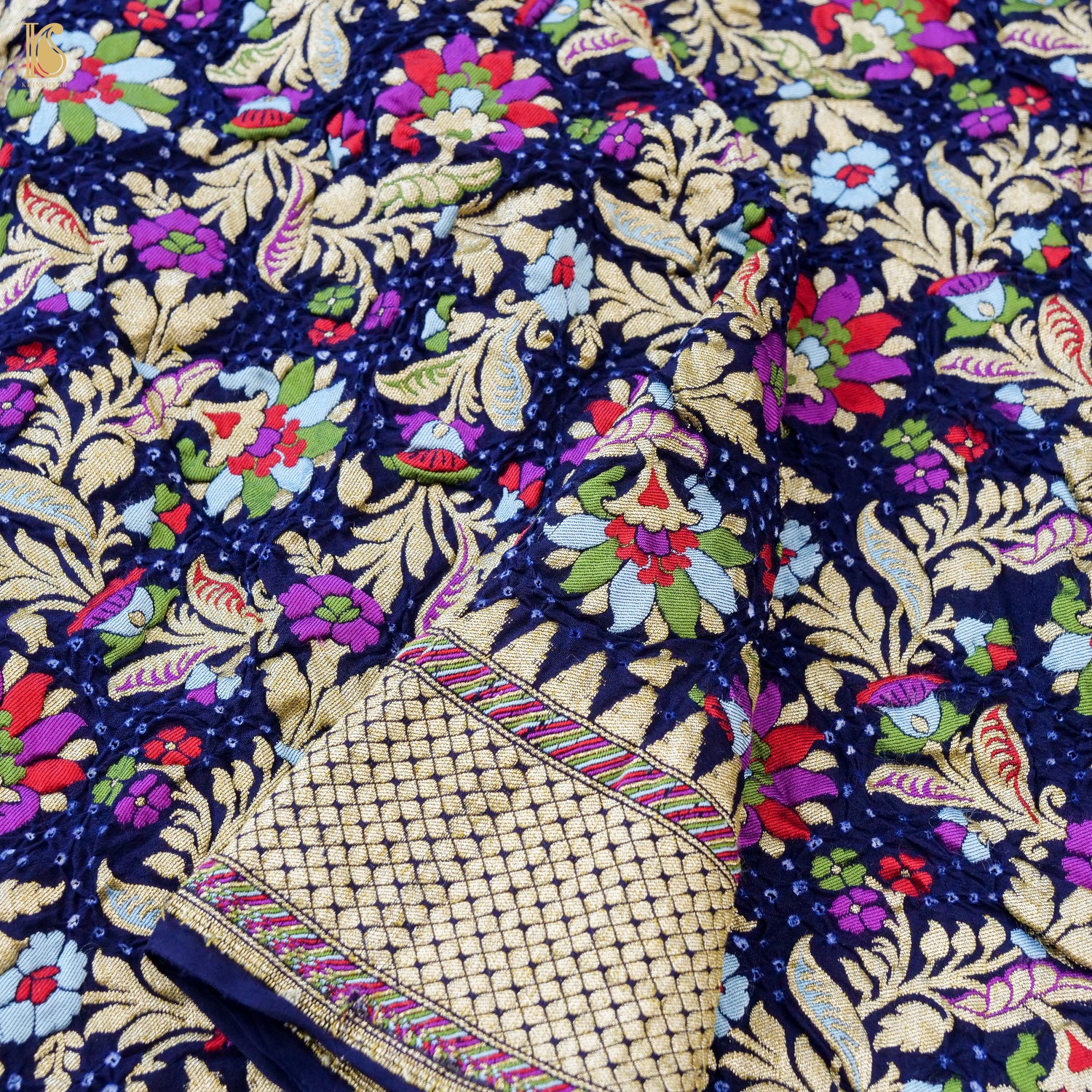 Handloom Banarasi Georgette Bandhani Saree