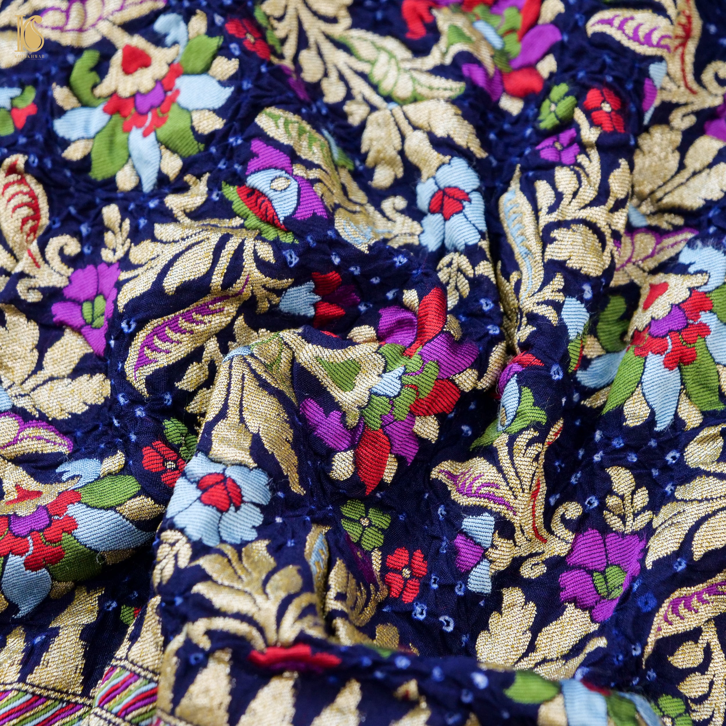 Handloom Banarasi Georgette Bandhani Saree