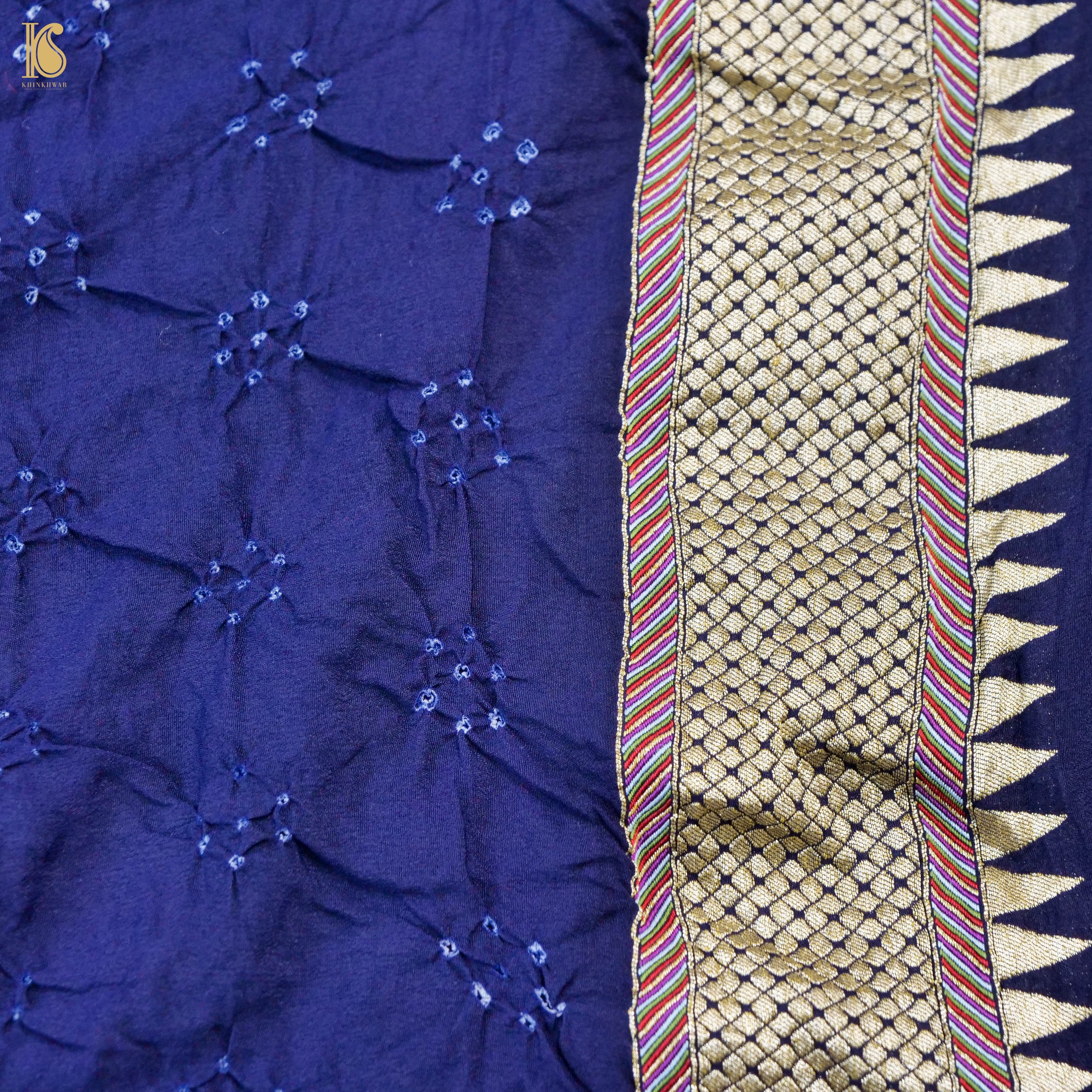 Handloom Banarasi Georgette Bandhani Saree