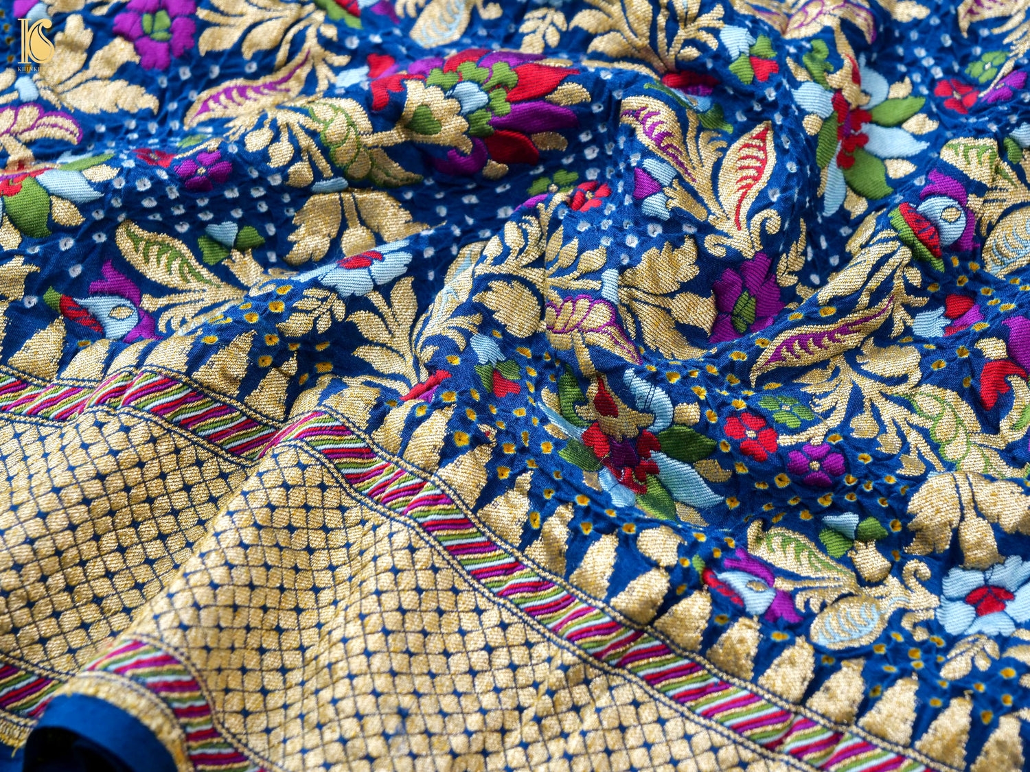 Pure Georgette Banarasi Meenakari Bandhani Dupatta