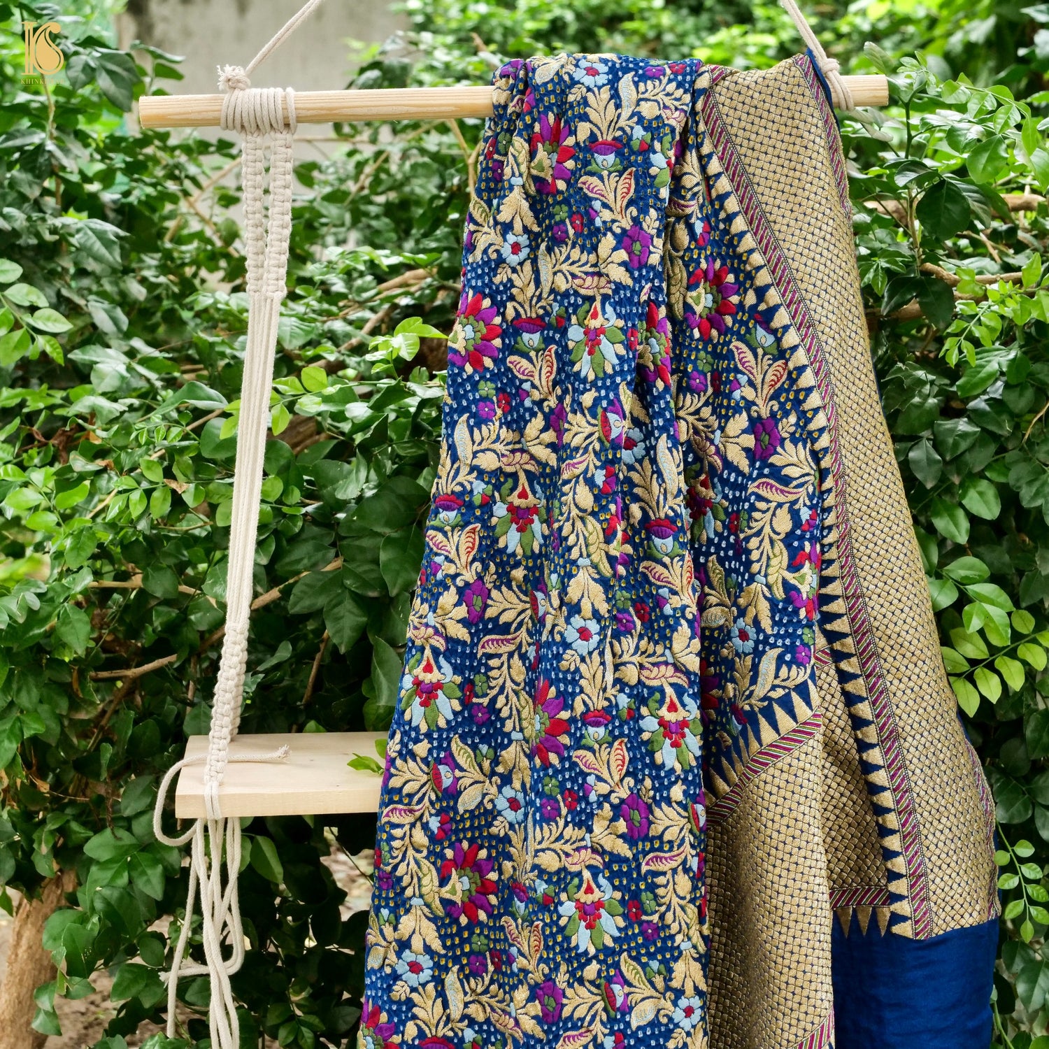 Pure Georgette Banarasi Meenakari Bandhani Dupatta