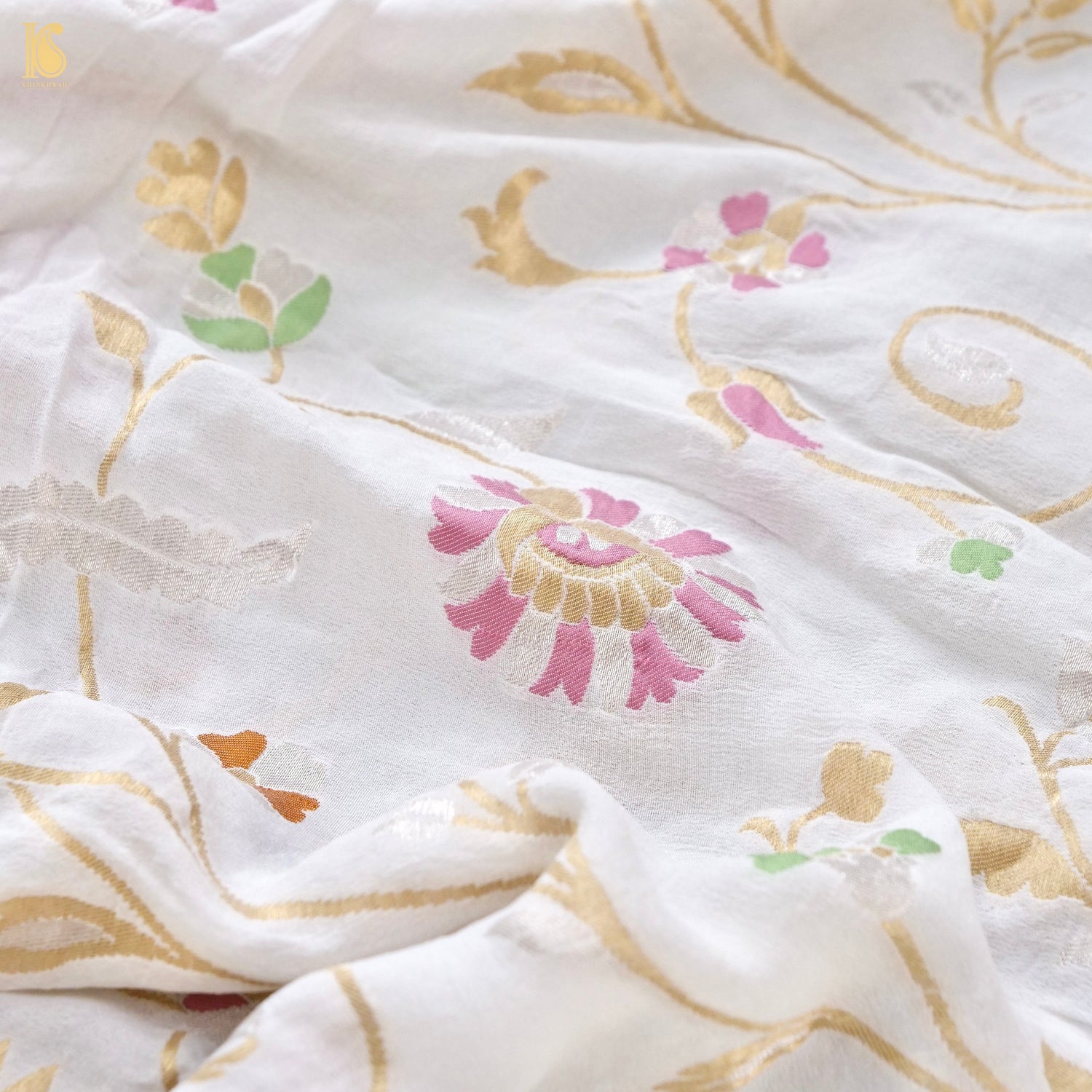 Dyeable Pure Georgette Banarasi Meenakari Saree