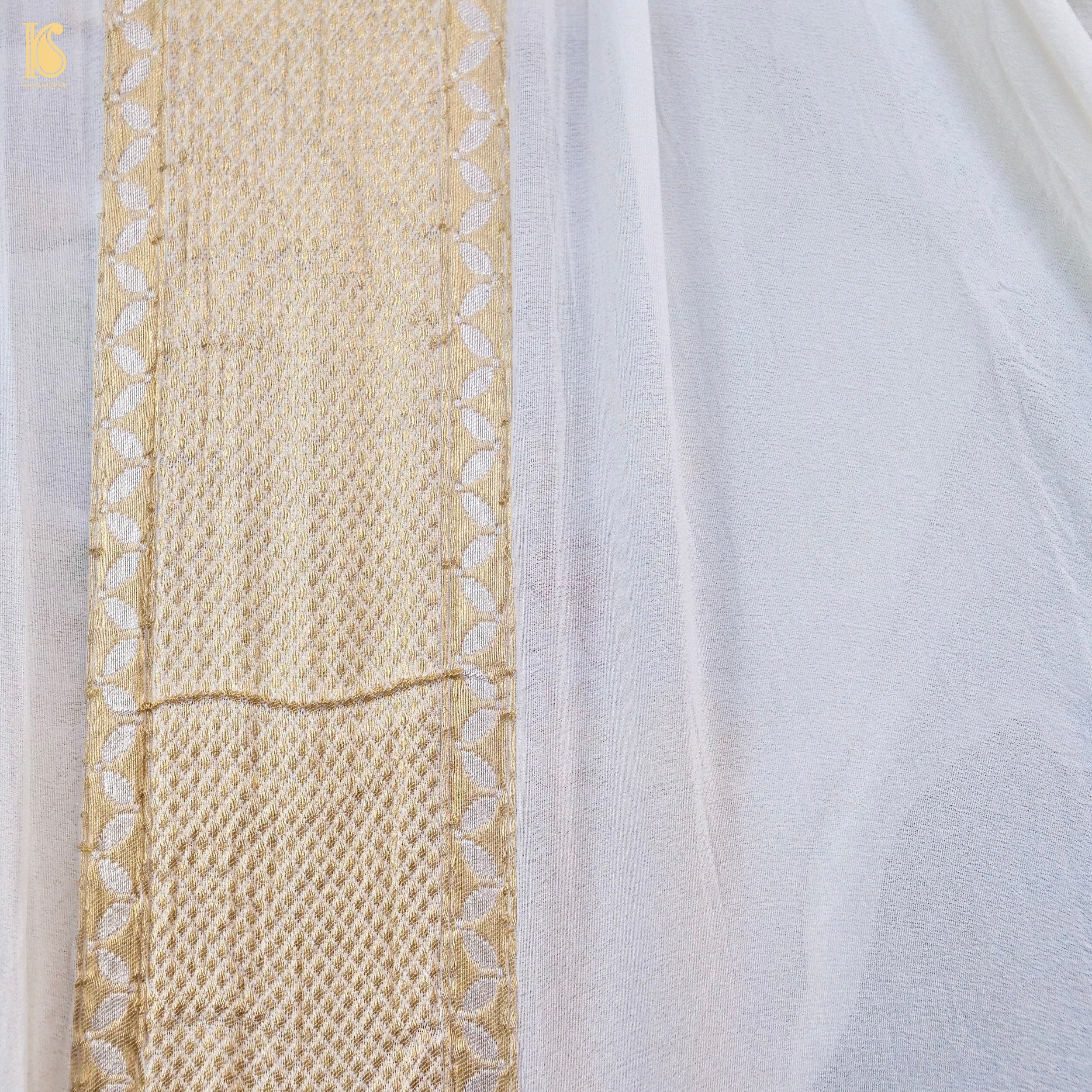 Dyeable Pure Georgette Banarasi Meenakari Saree