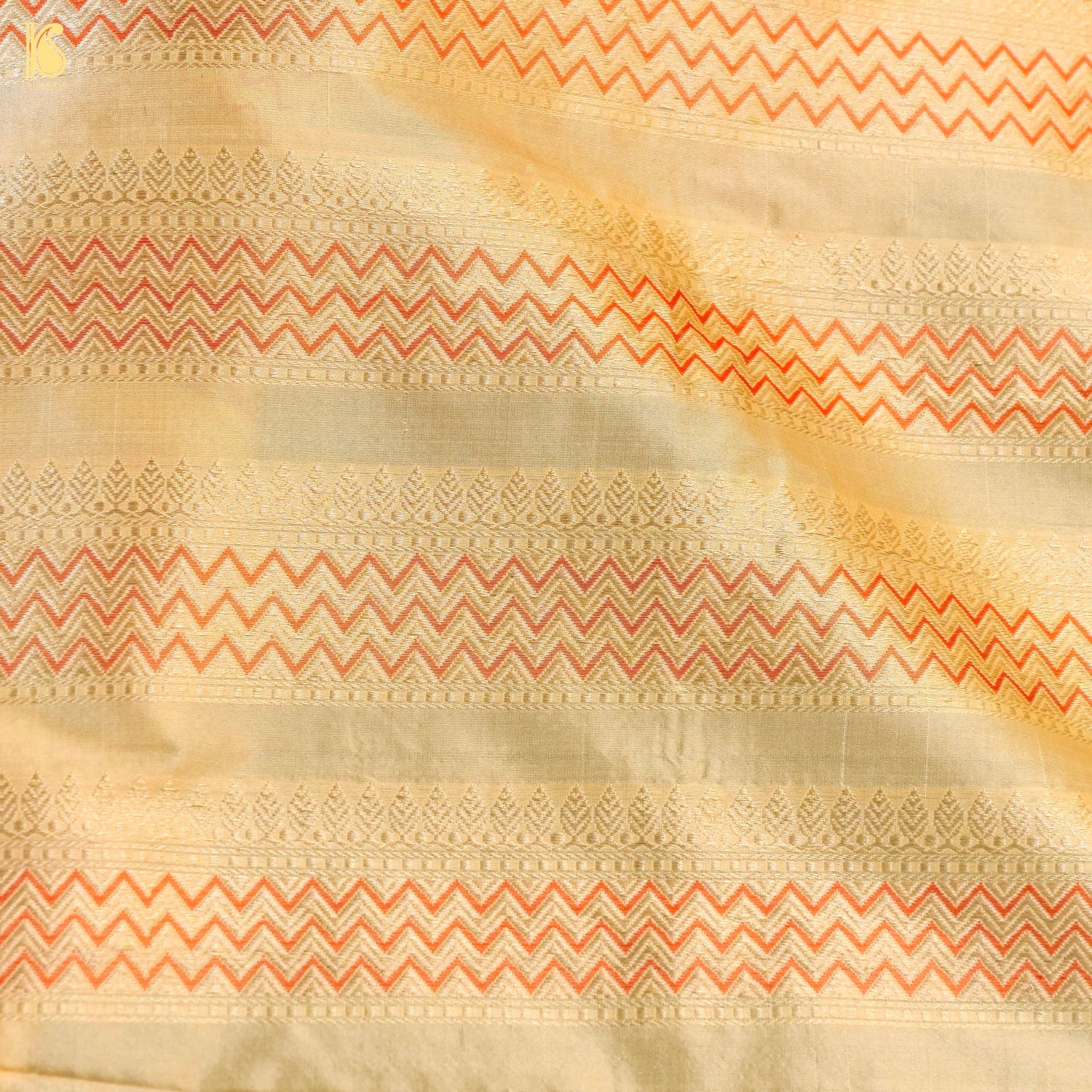 Handloom Banarasi Katan Silk Kalidar Rangtaal Lehenga