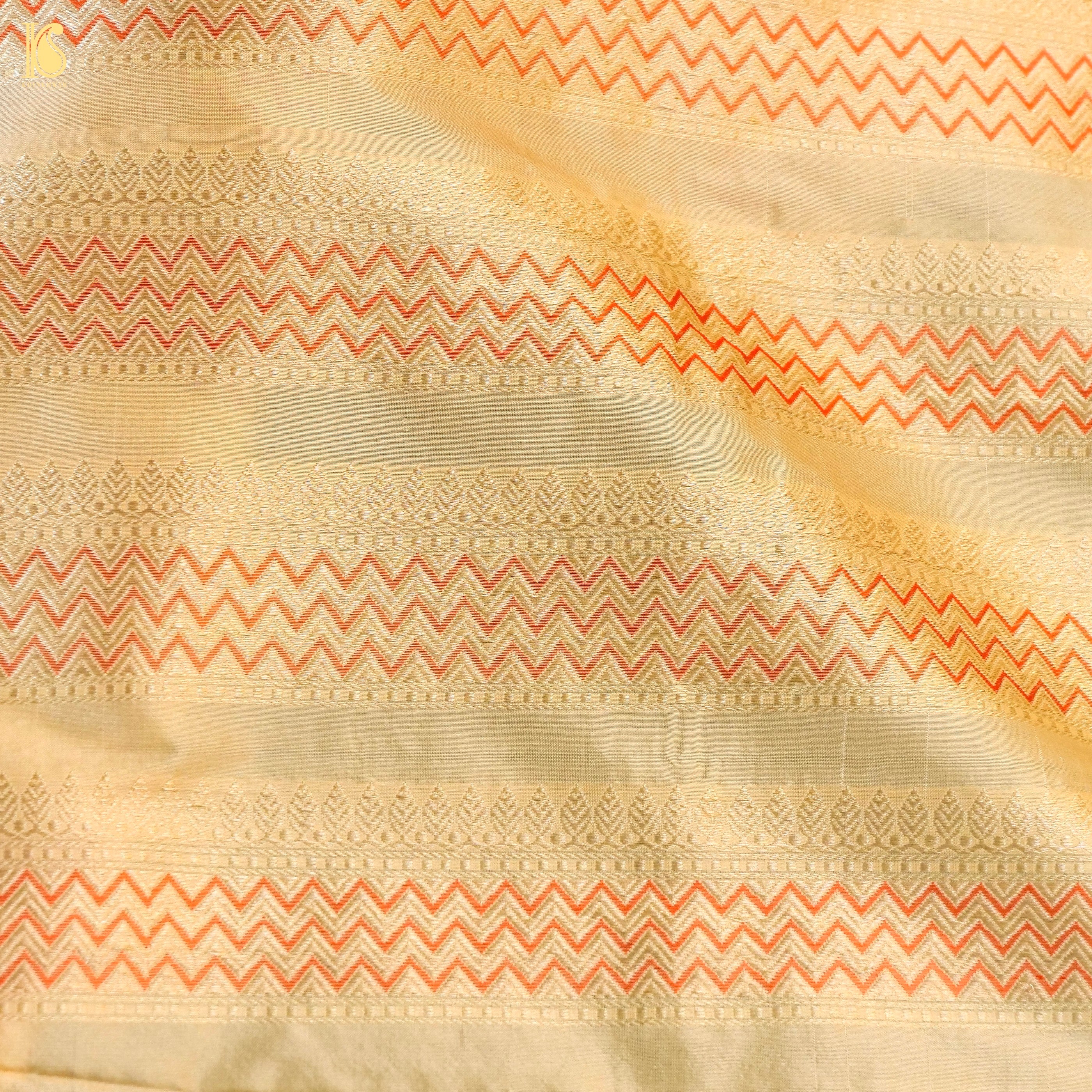 Handloom Banarasi Katan Silk Kalidar Rangtaal Lehenga