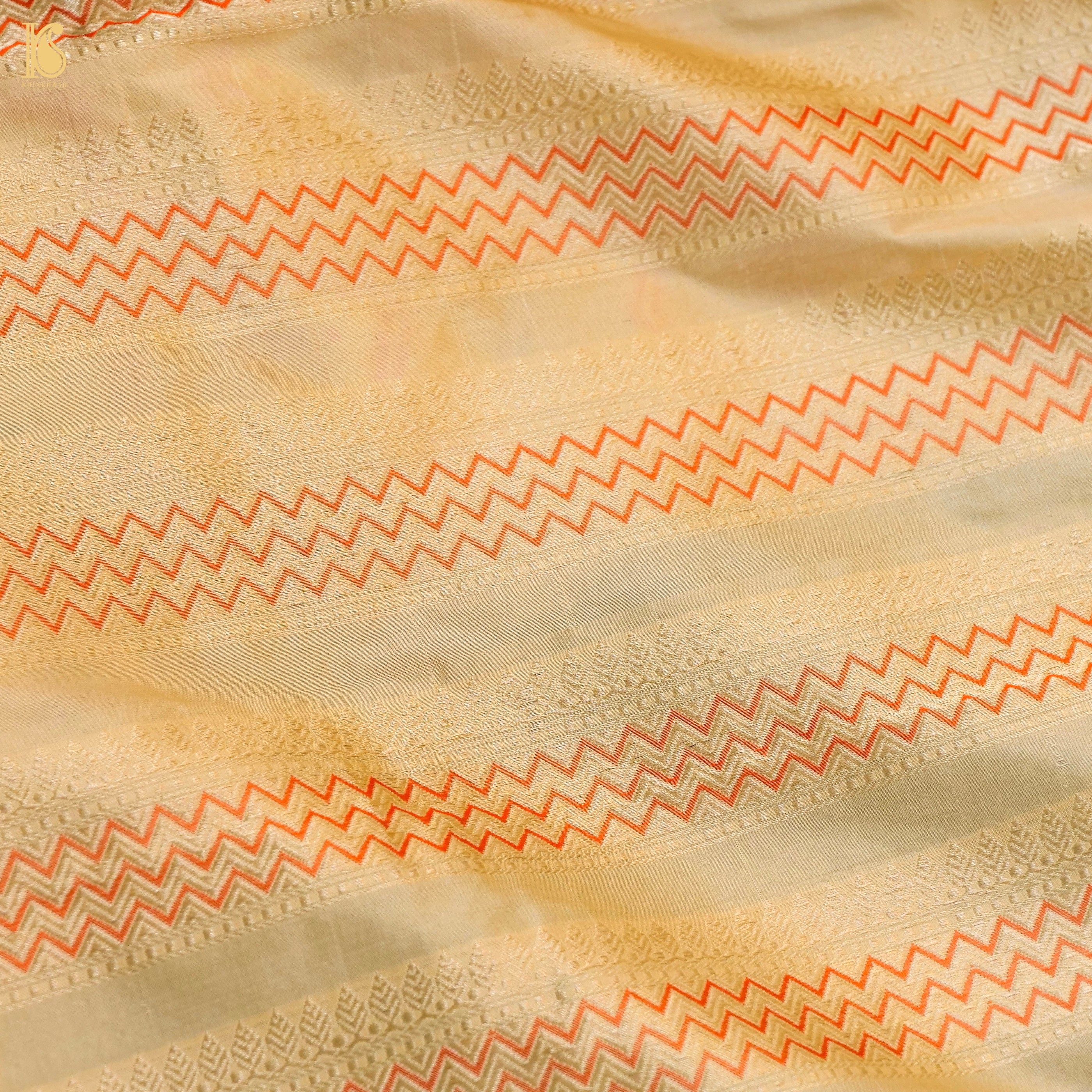 Handloom Banarasi Katan Silk Kalidar Rangtaal Lehenga