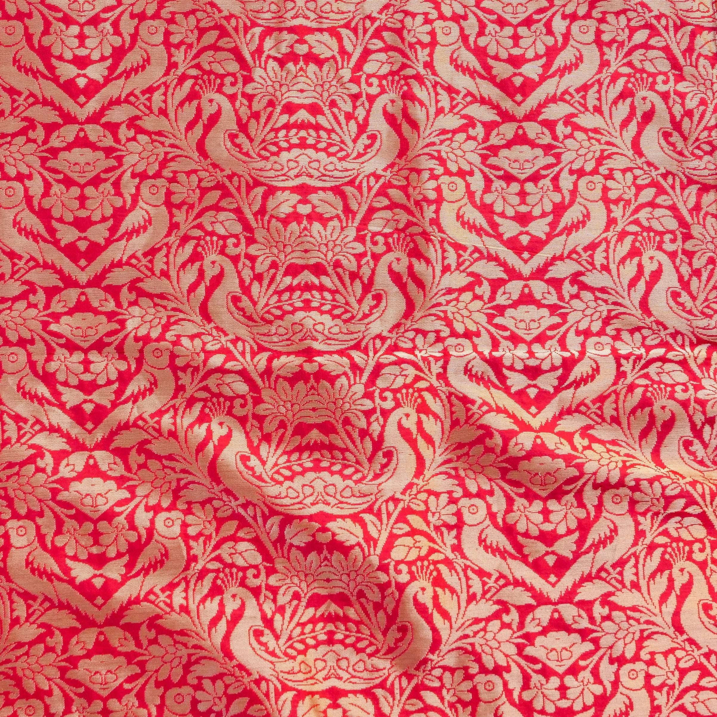 Handloom Banarasi Katan Silk Kalidar Peacock Lehenga