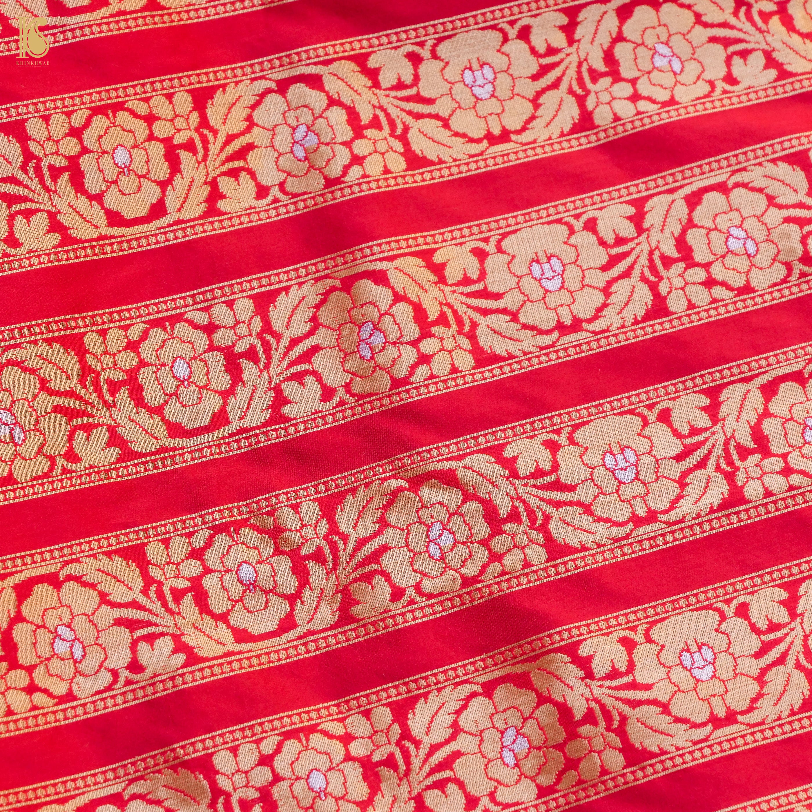 Handloom Banarasi Katan Silk Kalidar Peacock Lehenga