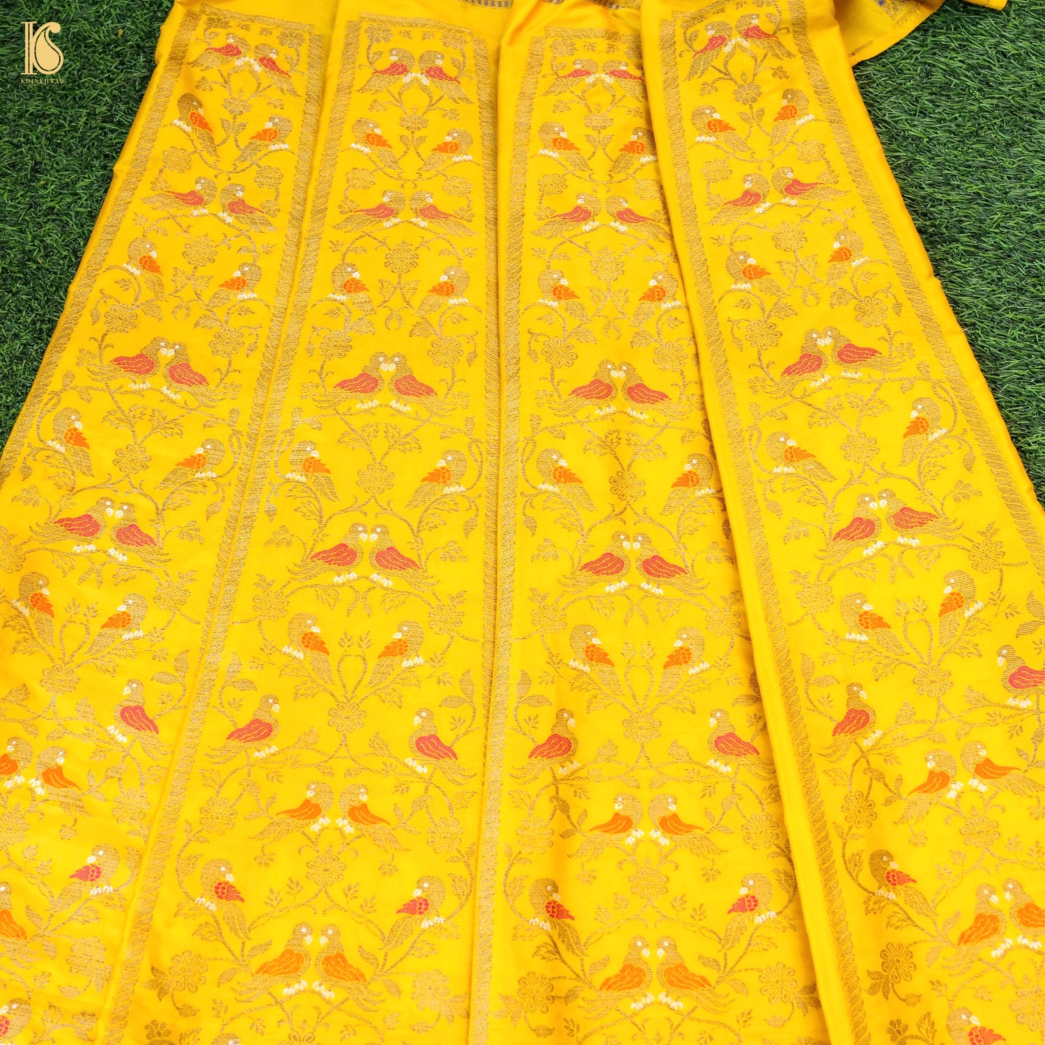 Handloom Banarasi Katan Silk Kalidar Kilikila Lehenga