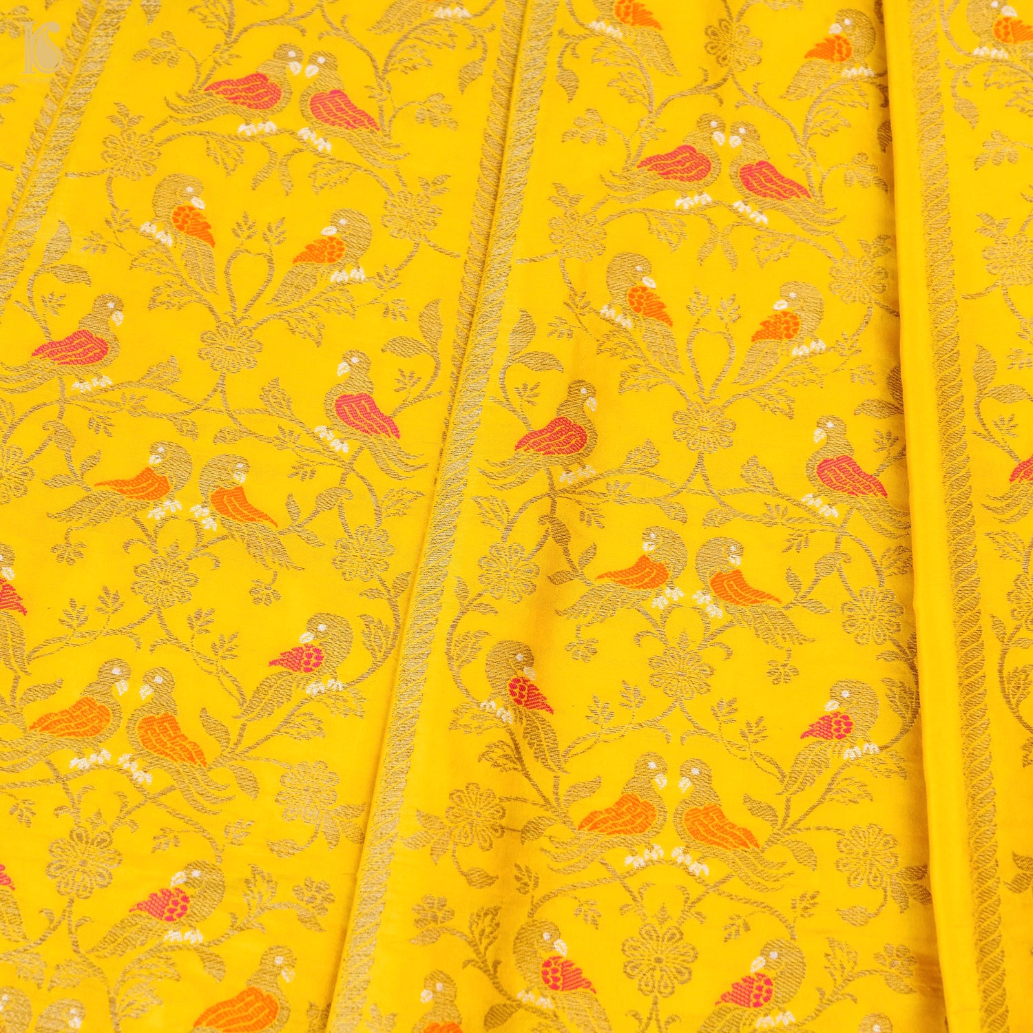 Handloom Banarasi Katan Silk Kalidar Kilikila Lehenga