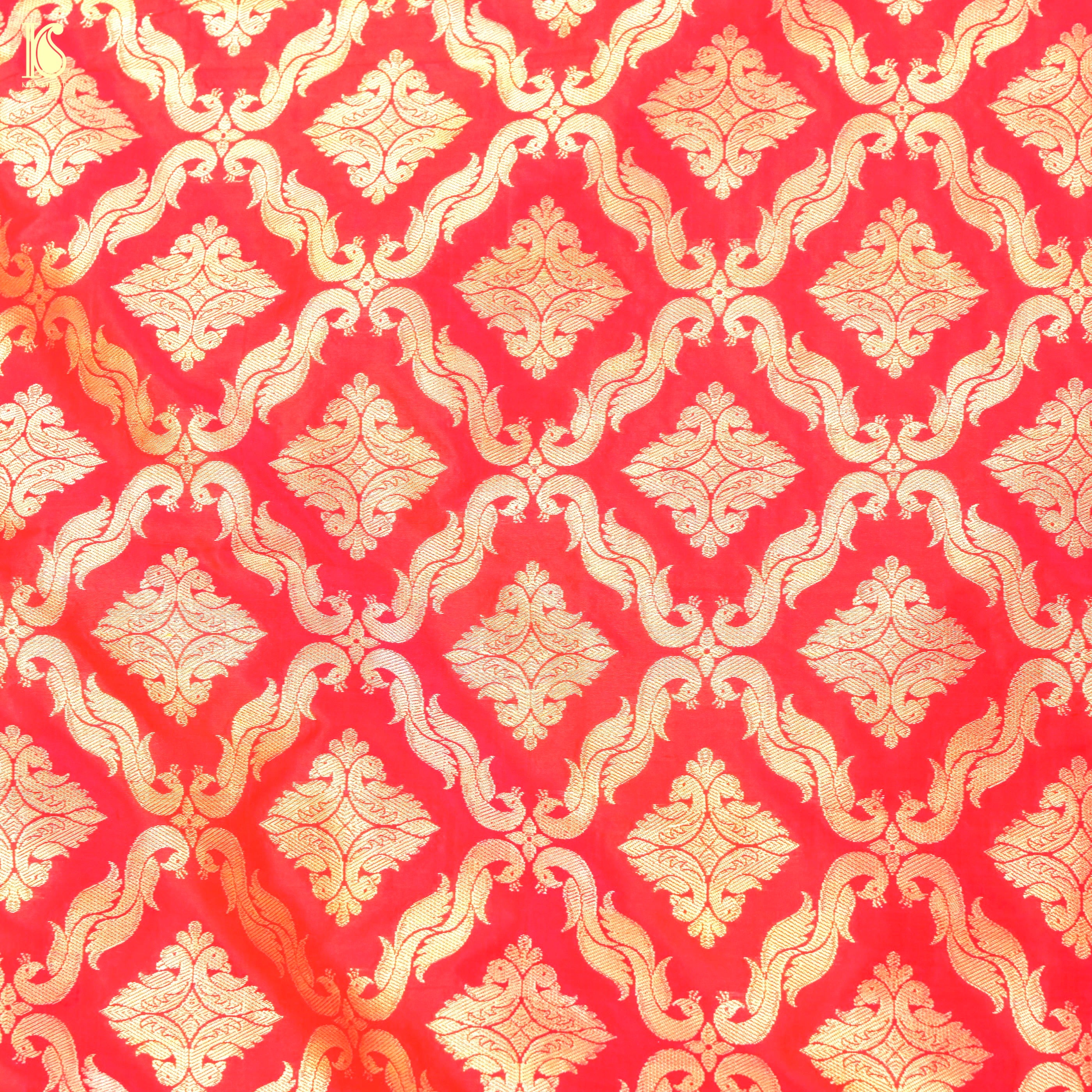 Handloom Banarasi Katan Silk Kalidar Kilikila Lehenga