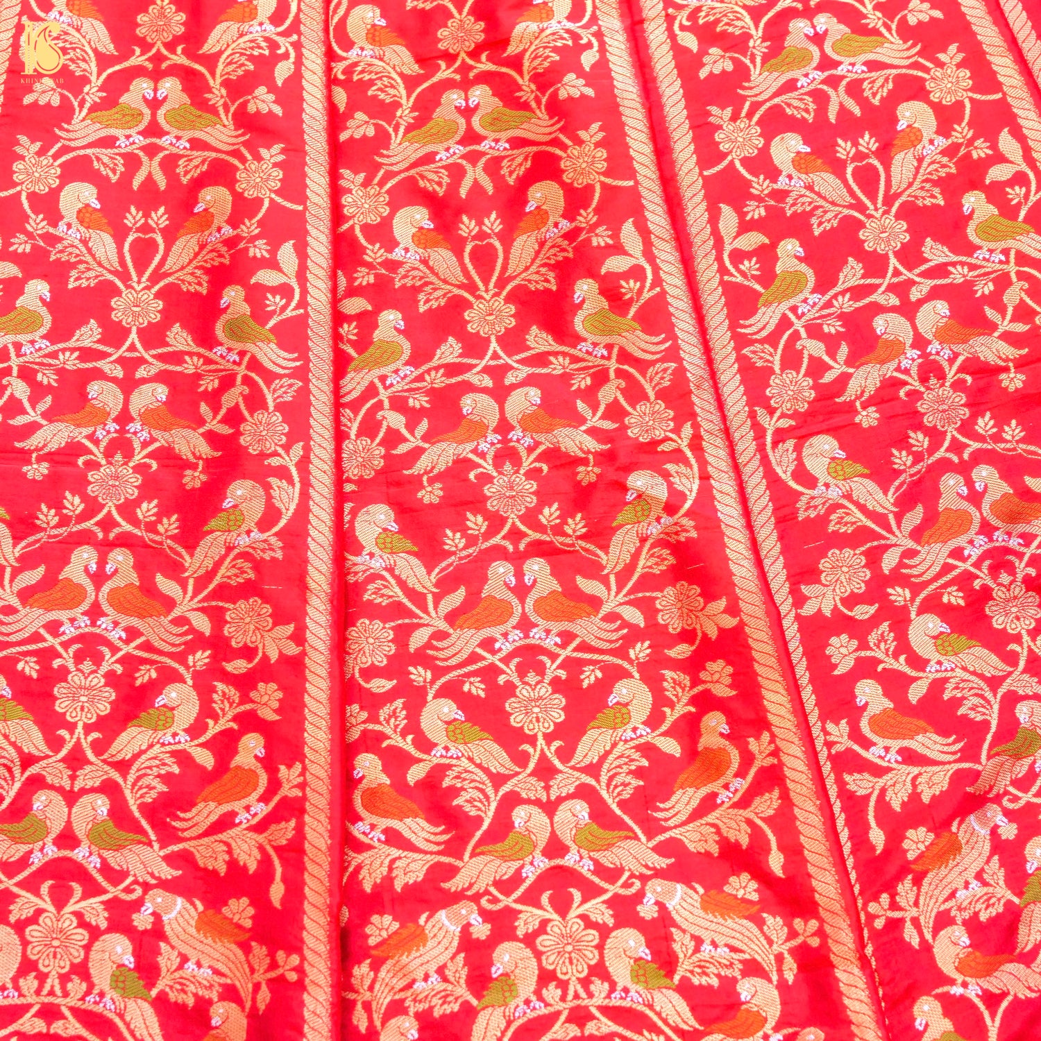Handloom Banarasi Katan Silk Kalidar Kilikila Lehenga
