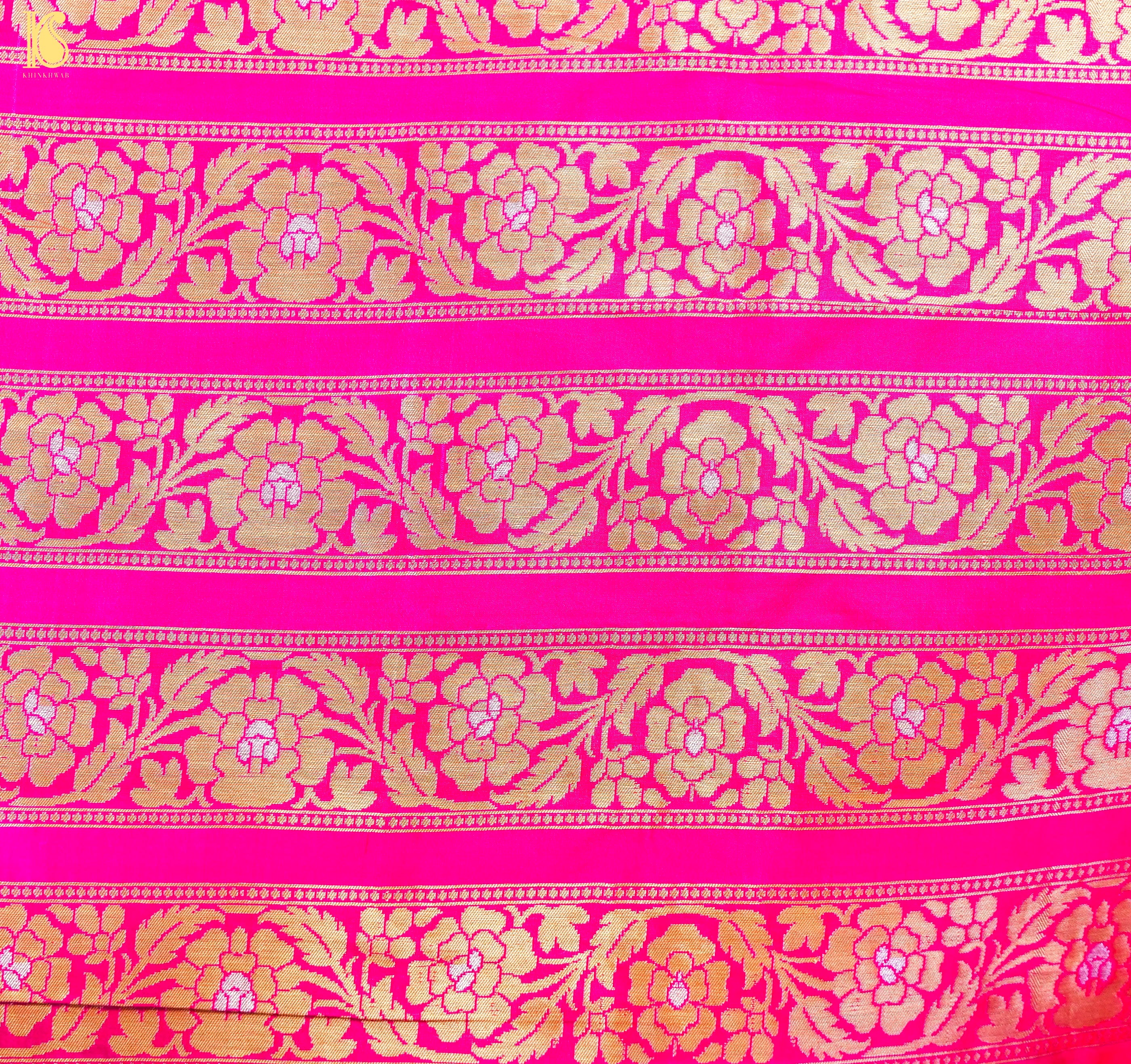 Handloom Banarasi Katan Silk Kalidar Peacock Lehenga