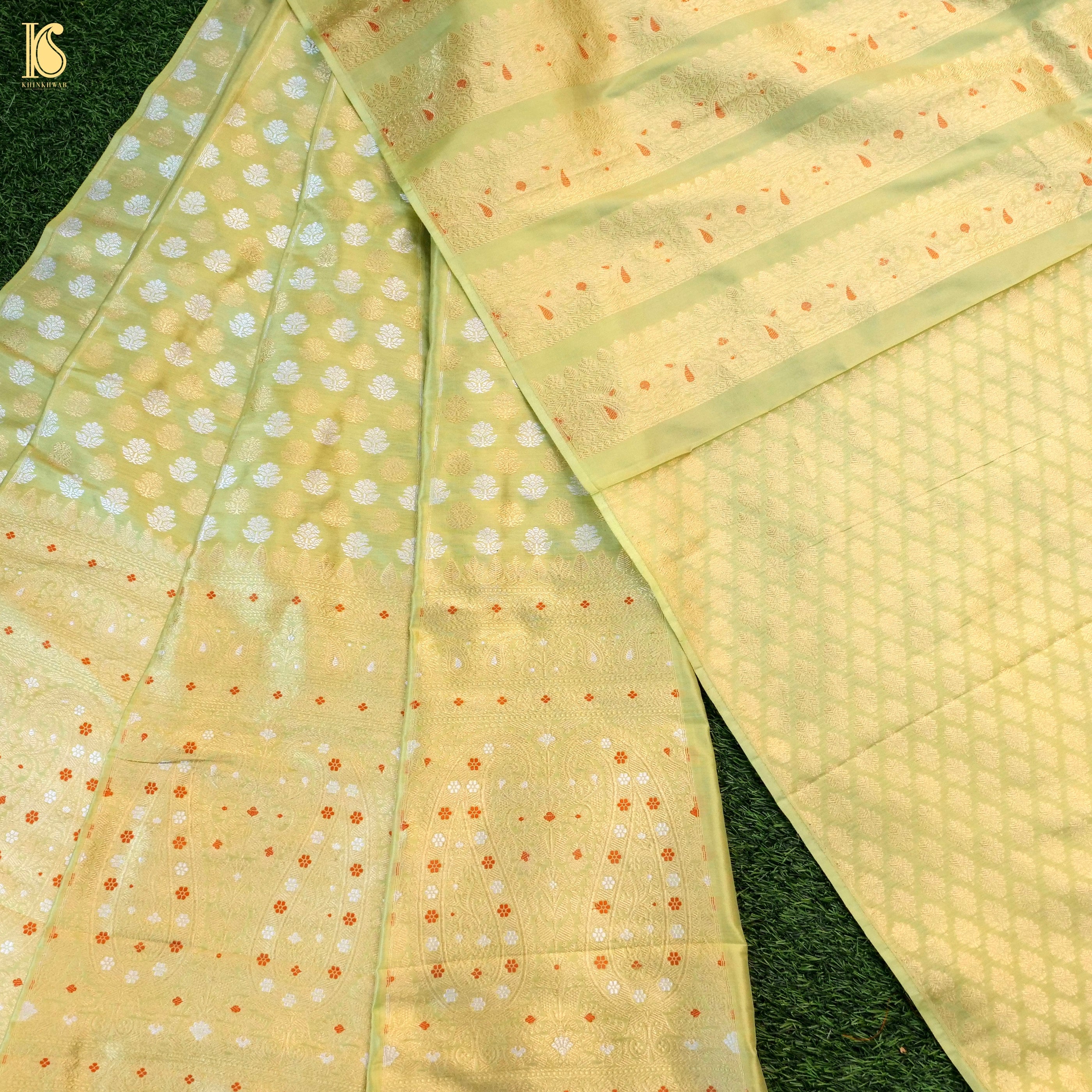 Handloom Banarasi Katan Silk Kalidar Kairavi Lehenga