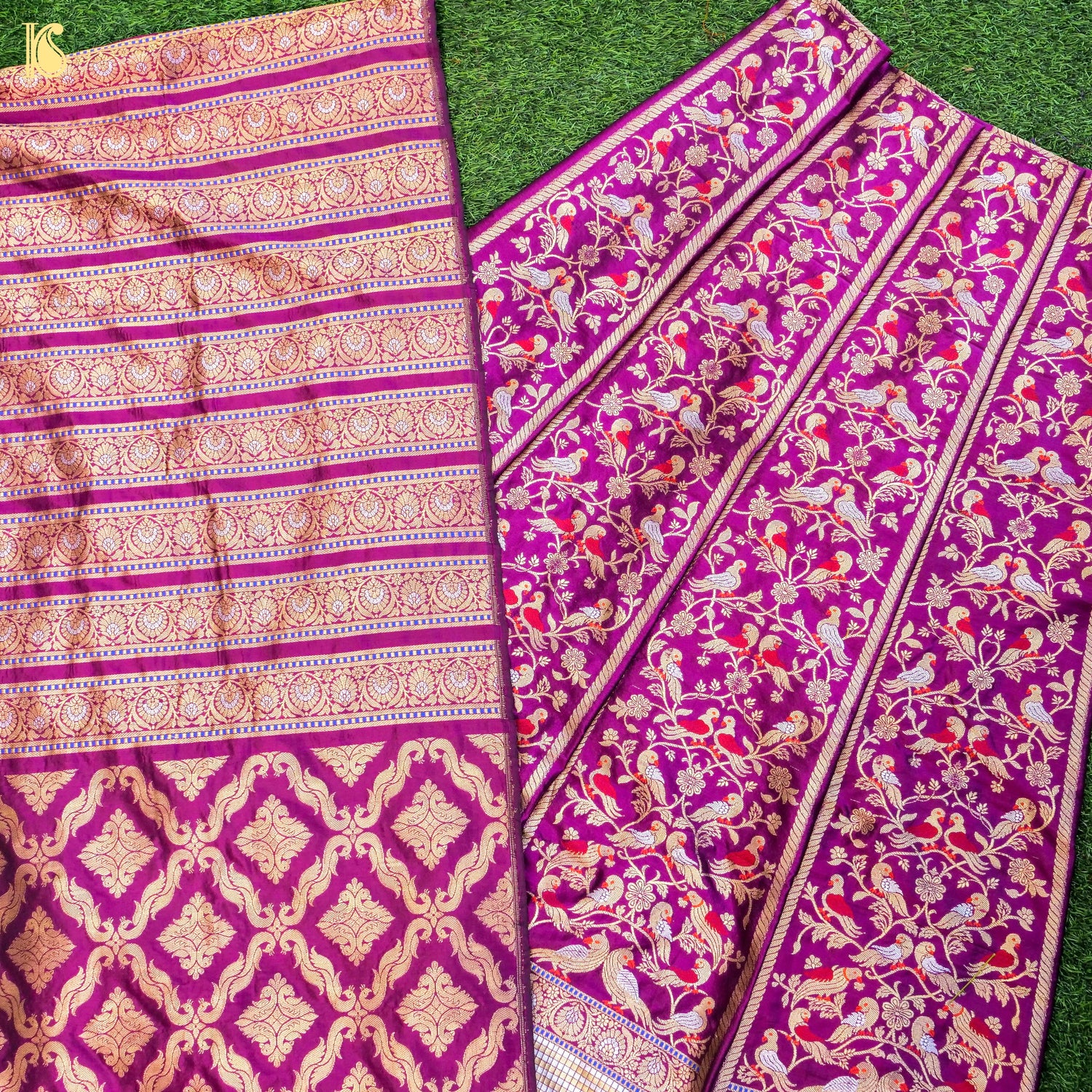 Handloom Banarasi Katan Silk Kalidar Kilikila Lehenga