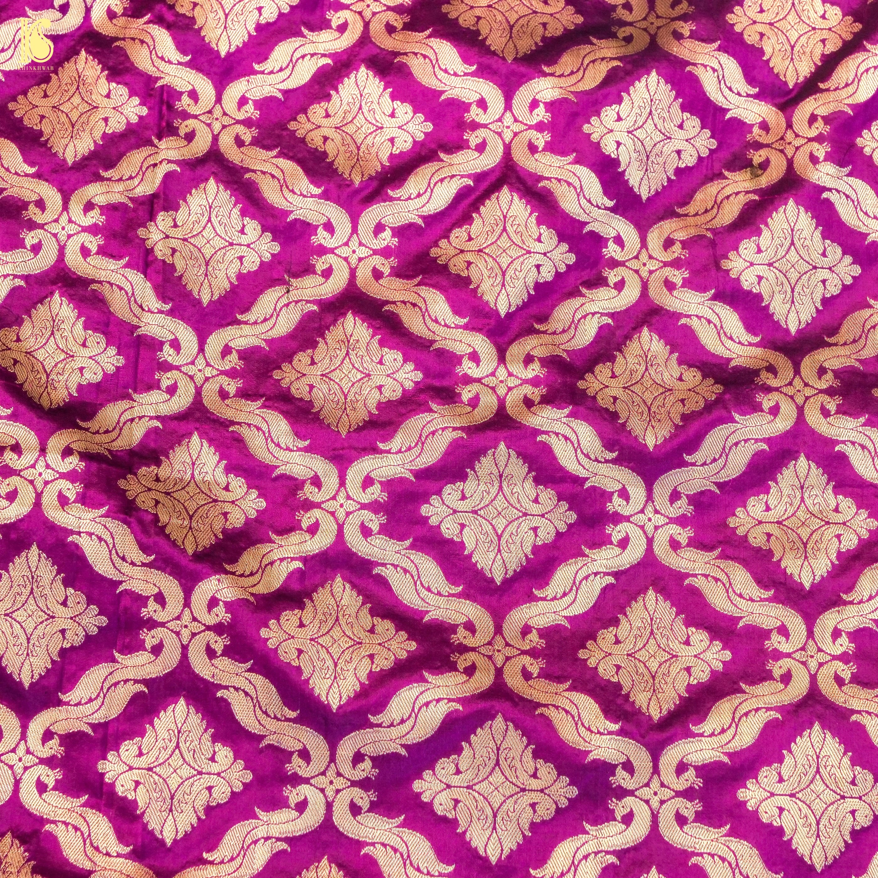 Handloom Banarasi Katan Silk Kalidar Kilikila Lehenga