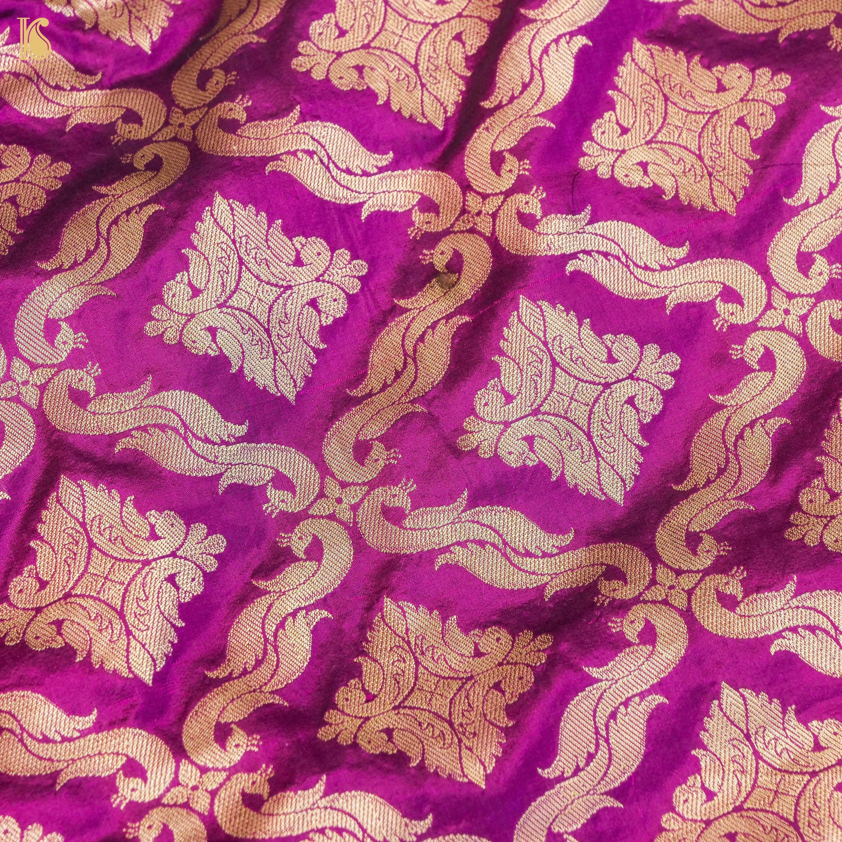 Handloom Banarasi Katan Silk Kalidar Kilikila Lehenga