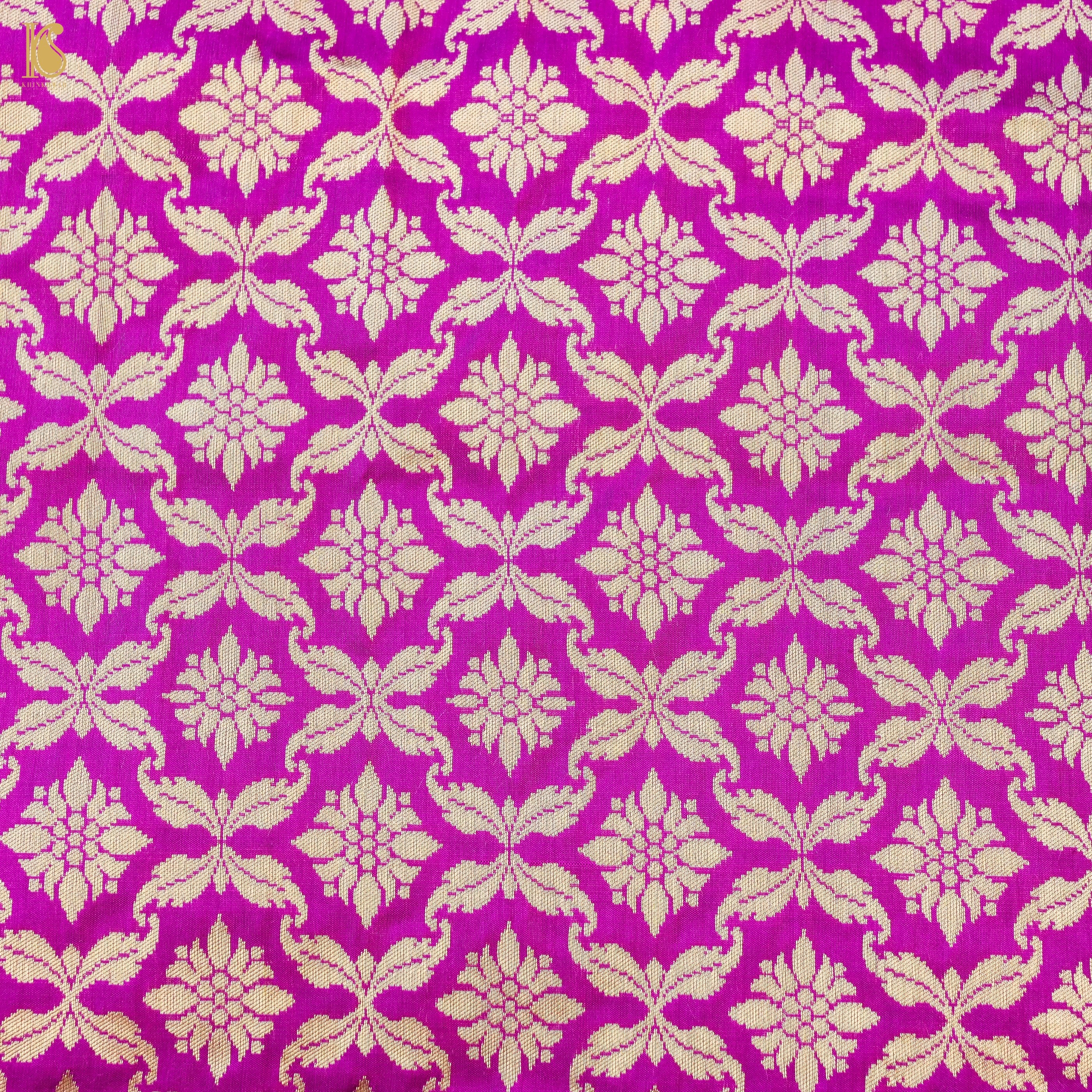 Handloom Banarasi Katan Silk Kalidar Peacock Lehenga