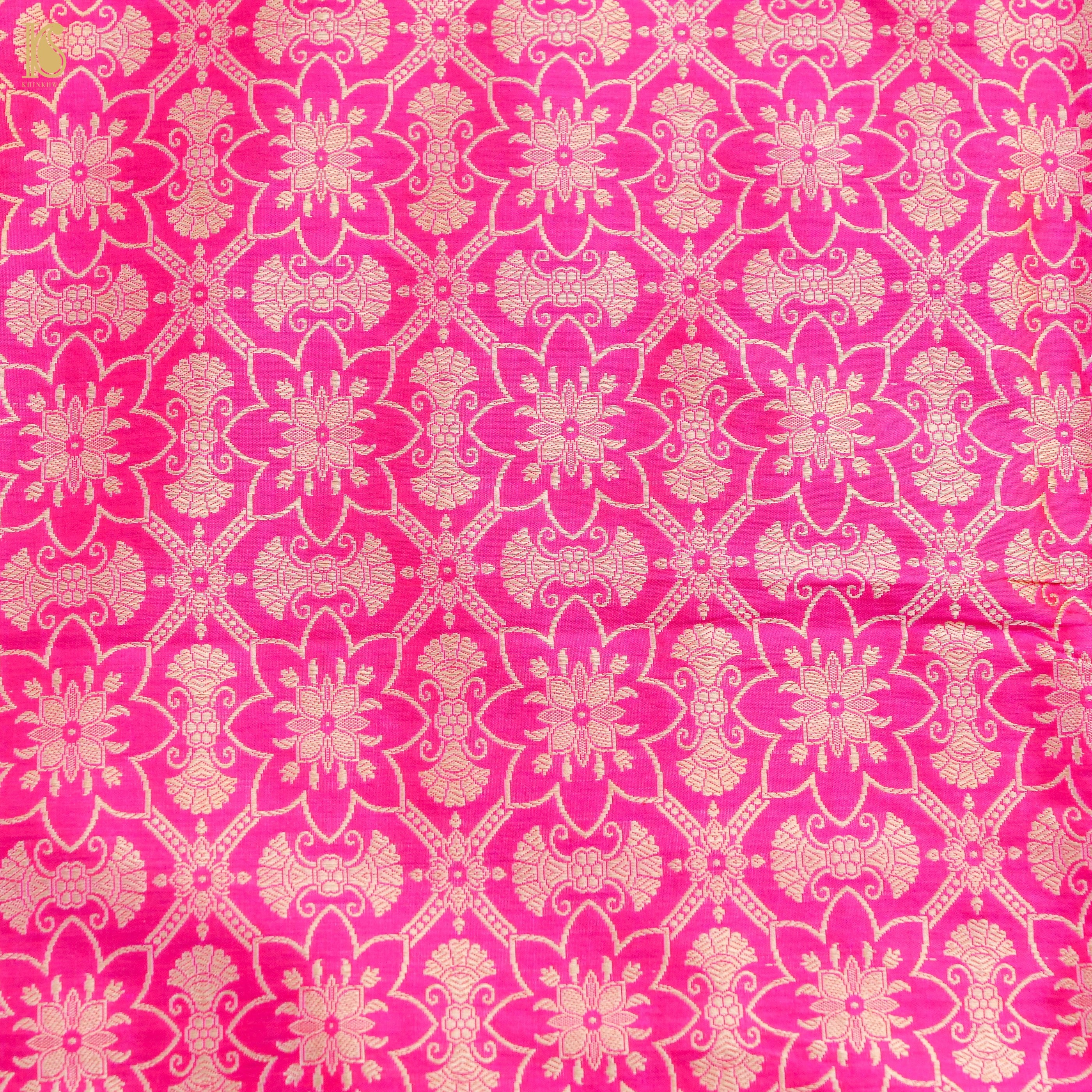 Handloom Banarasi Katan Silk Kalidar Lotus Lehenga