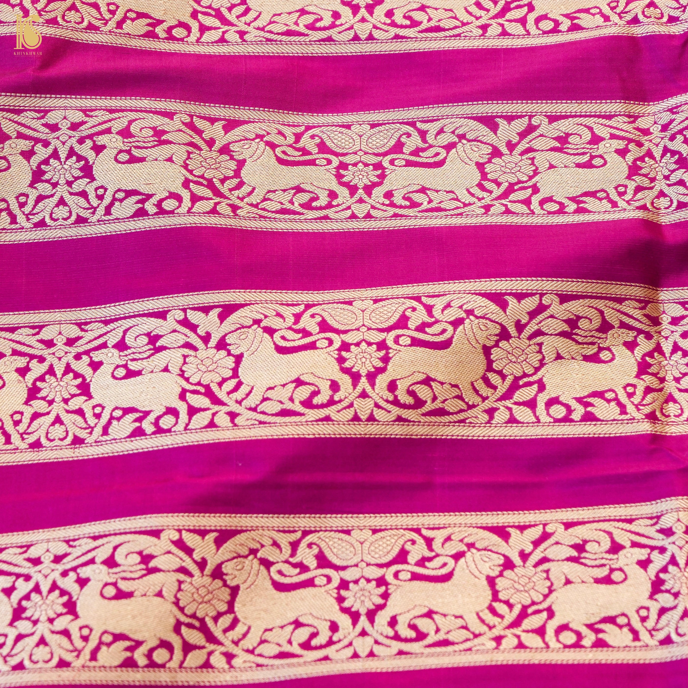 Handloom Banarasi Katan Silk Kalidar Elephant Lehenga