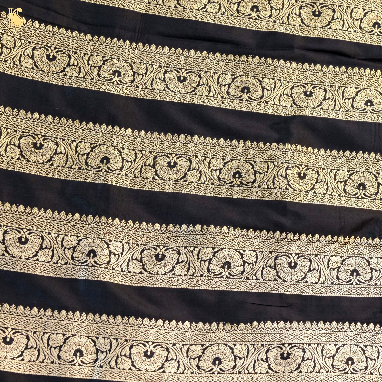 Handloom Banarasi Katan Silk Kalidar Lotus Lehenga