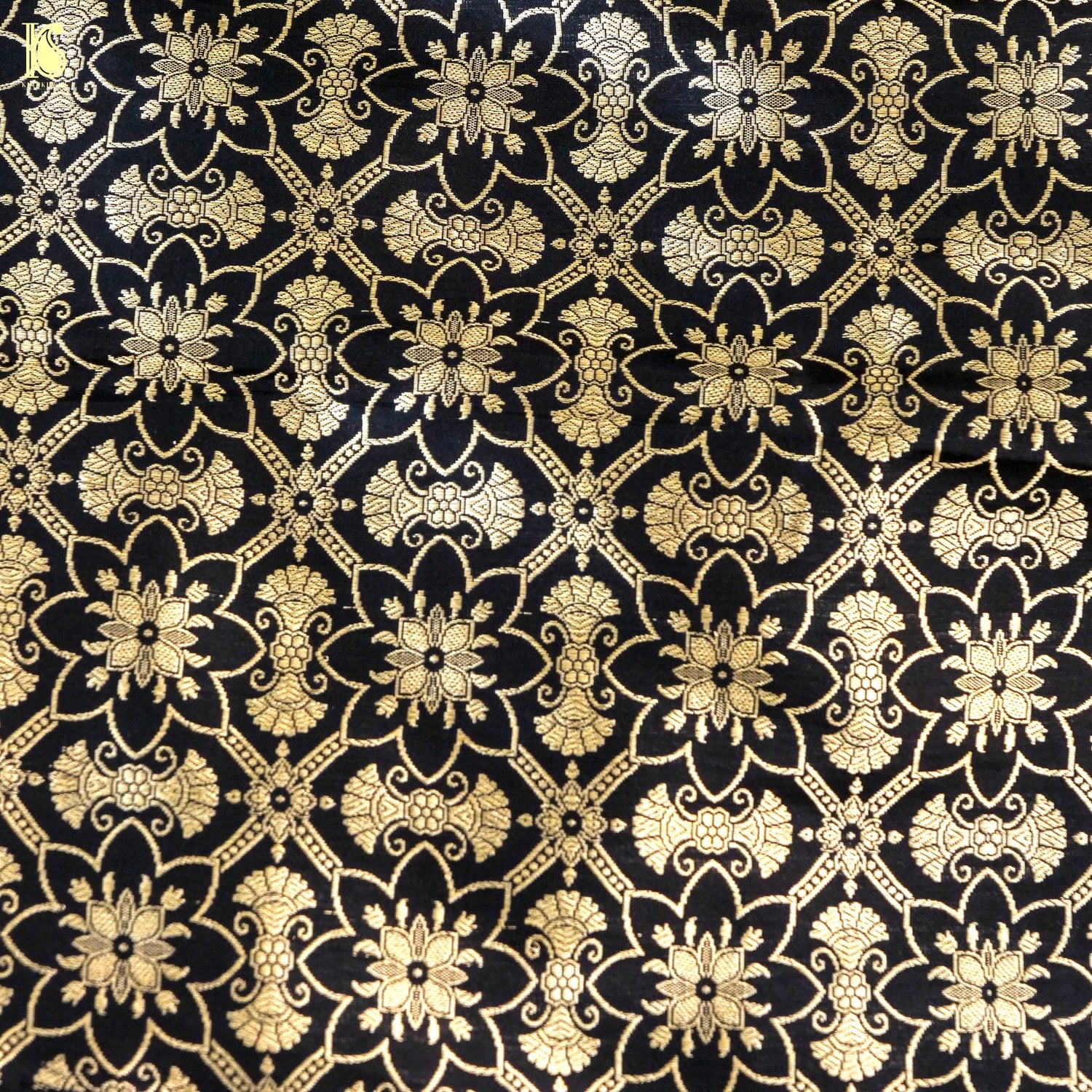 Handloom Banarasi Katan Silk Kalidar Lotus Lehenga
