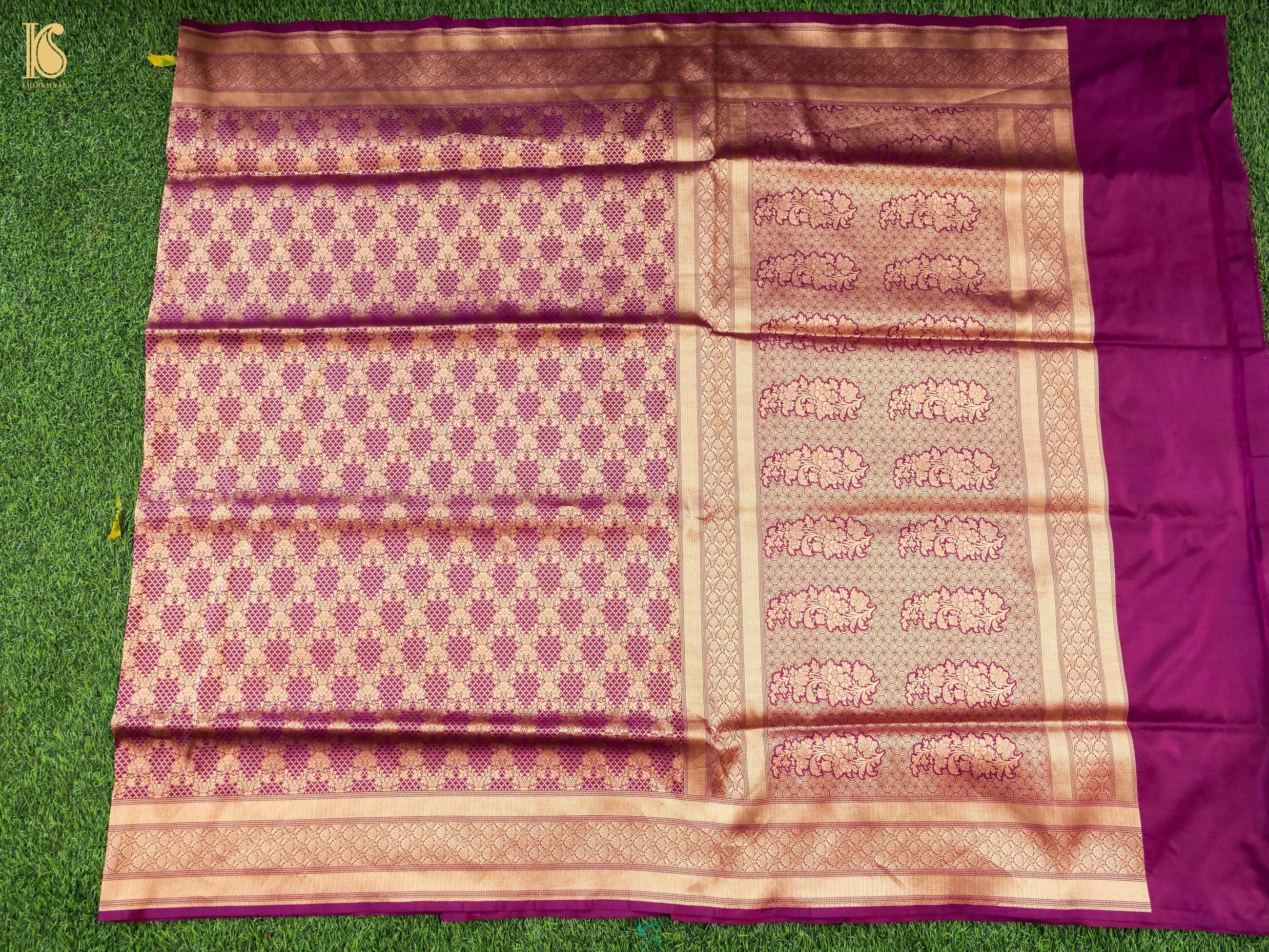 Handloom Banarasi Katan Silk Zari Tanchoi Saree