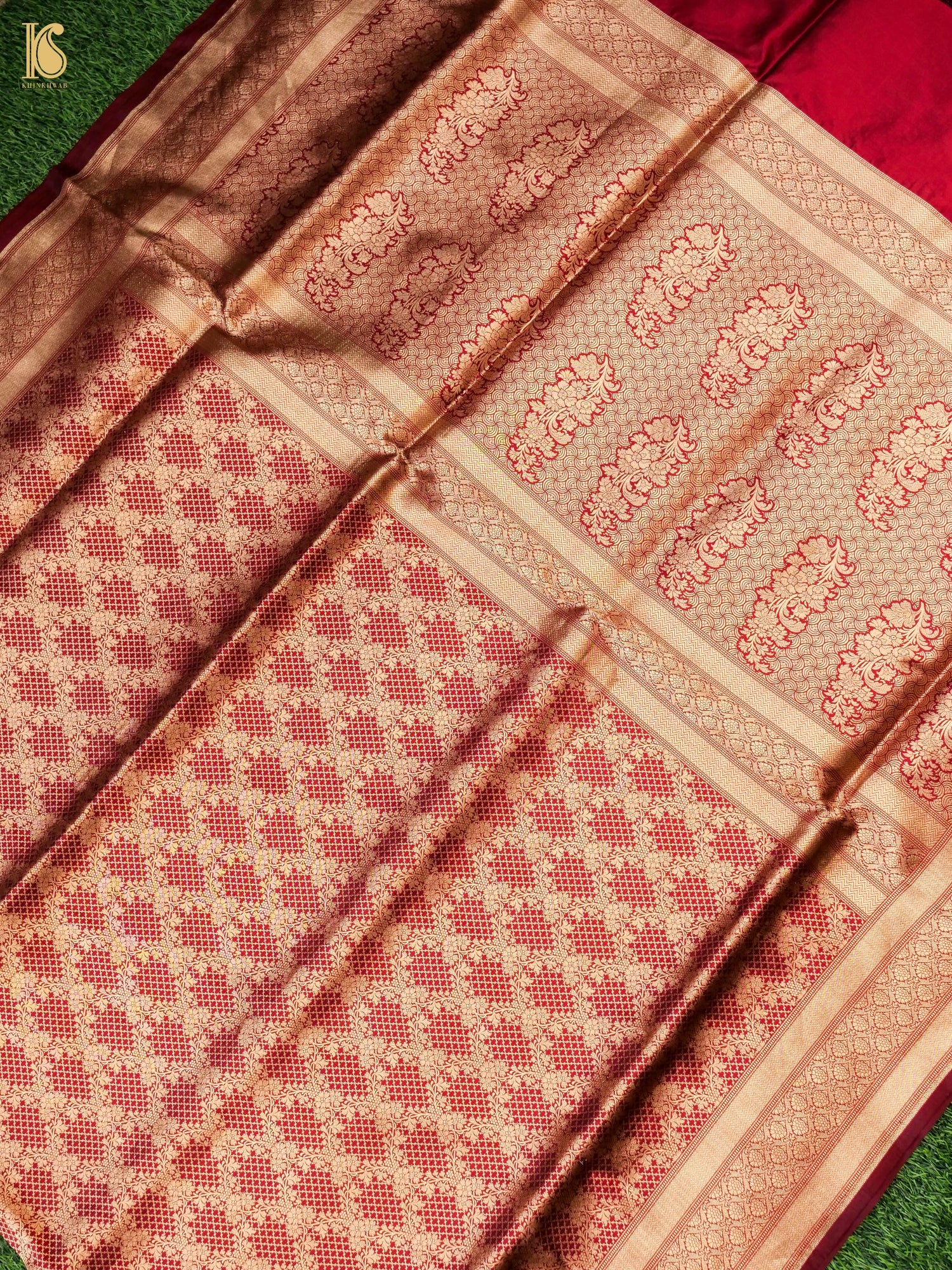 Handloom Banarasi Katan Silk Zari Tanchoi Saree