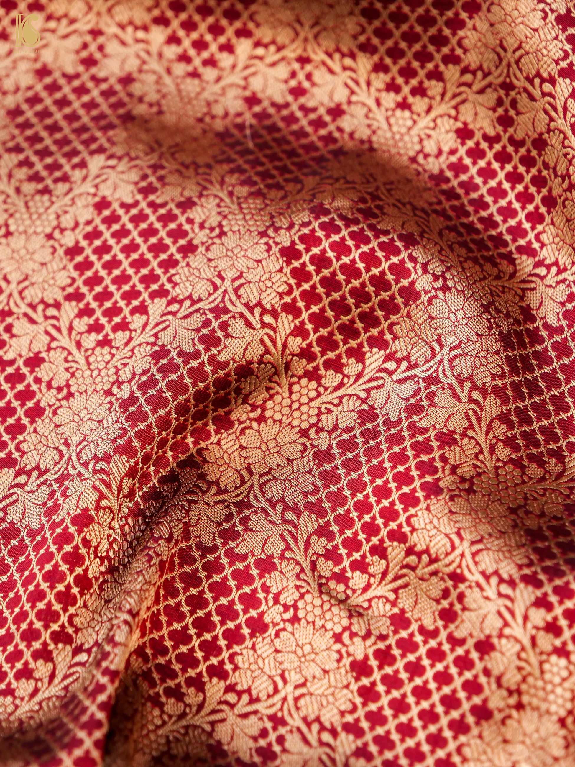 Handloom Banarasi Katan Silk Zari Tanchoi Saree