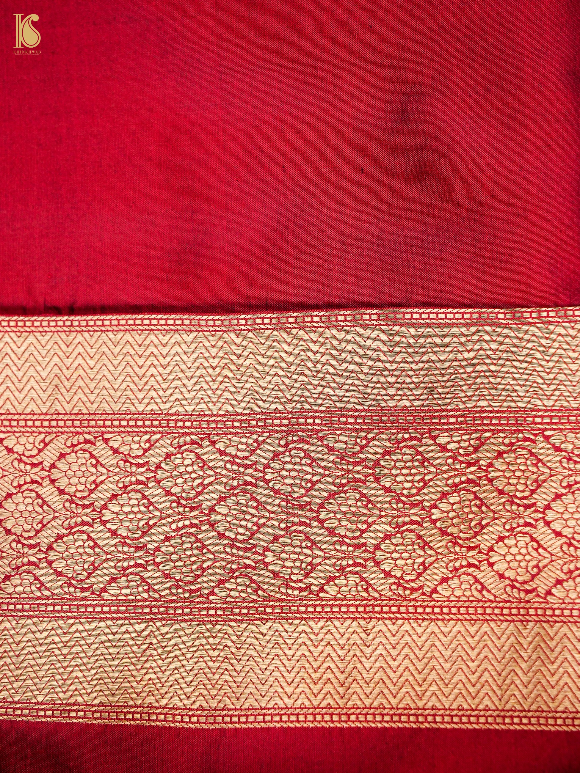 Handloom Banarasi Katan Silk Zari Tanchoi Saree