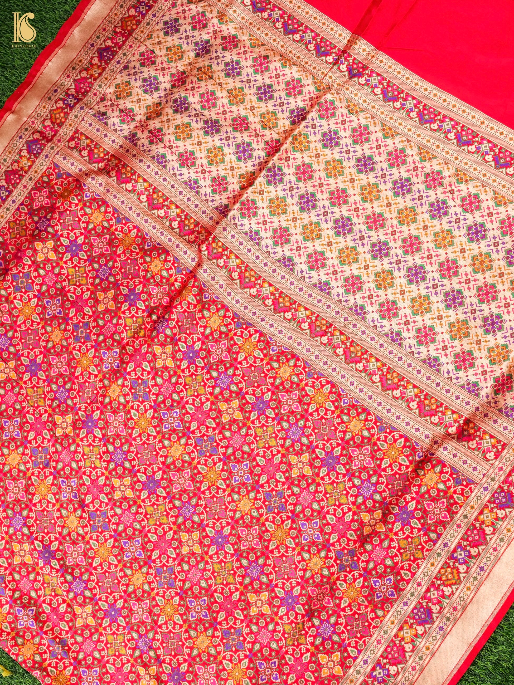 Handloom Katan Silk Banarasi Patola Dupatta