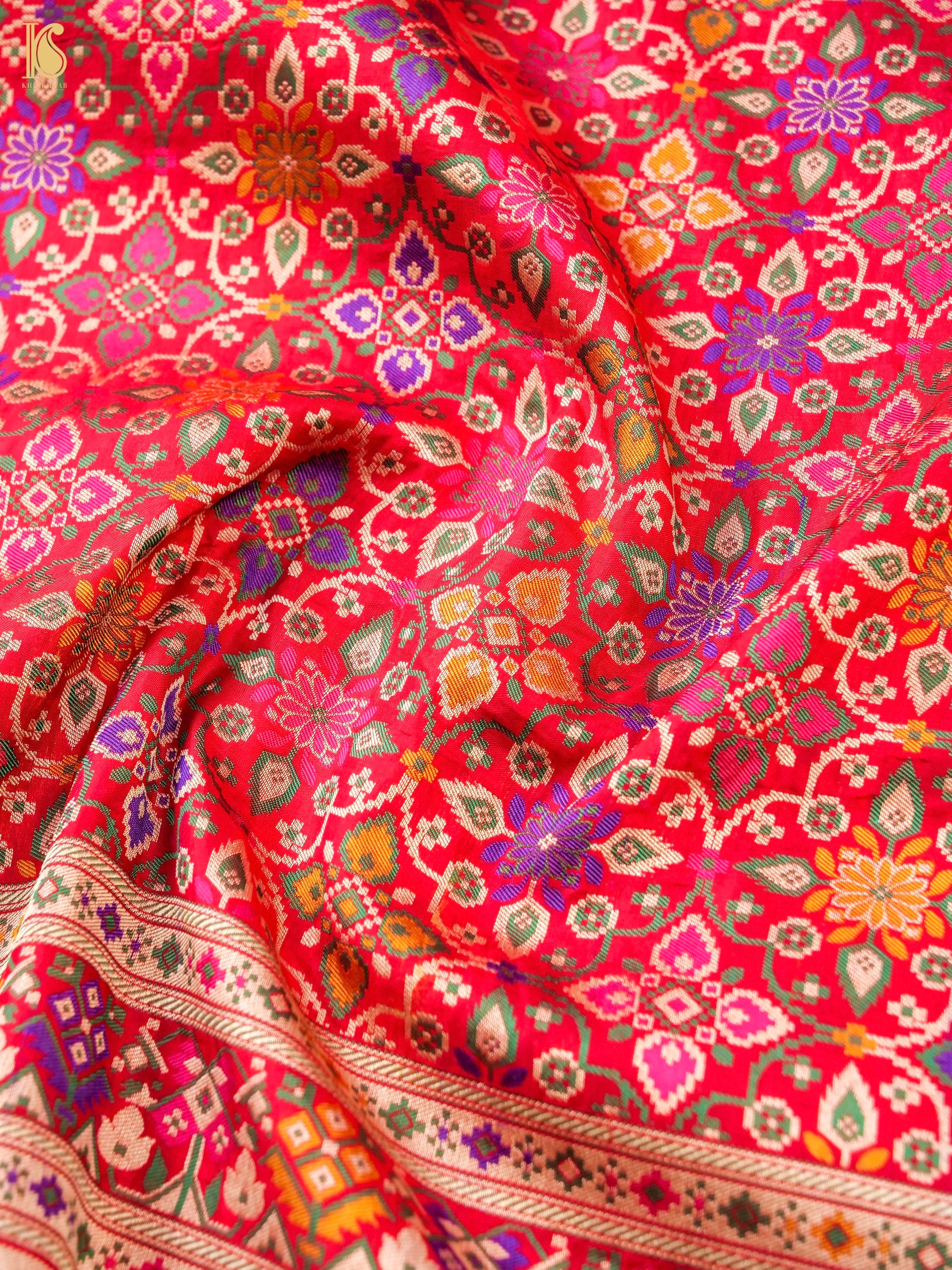 Handloom Katan Silk Banarasi Patola Dupatta
