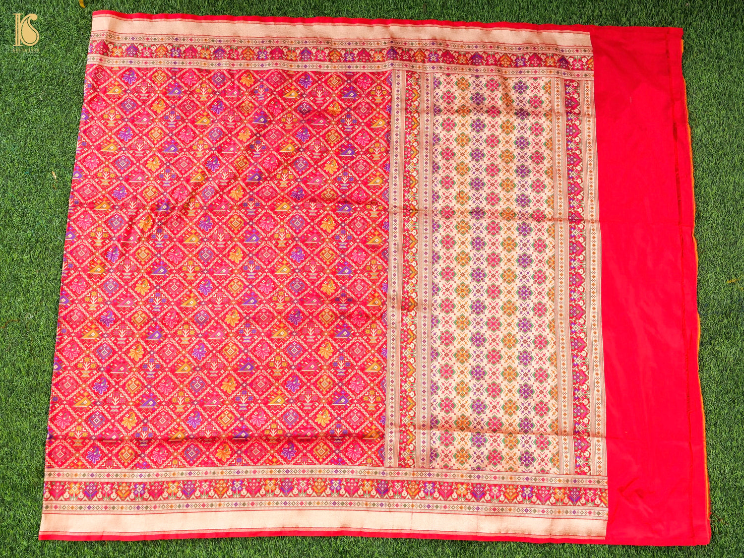 Handloom Katan Silk Banarasi Patola Dupatta