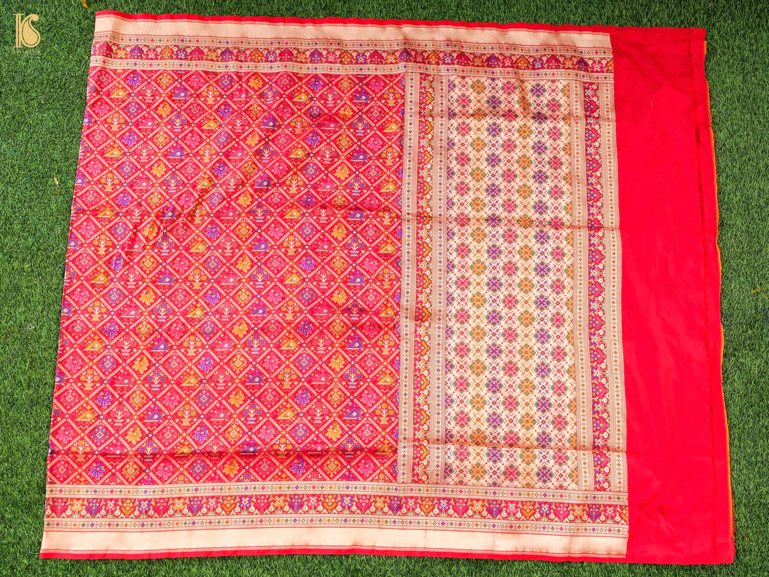 Handloom Katan Silk Banarasi Patola Dupatta