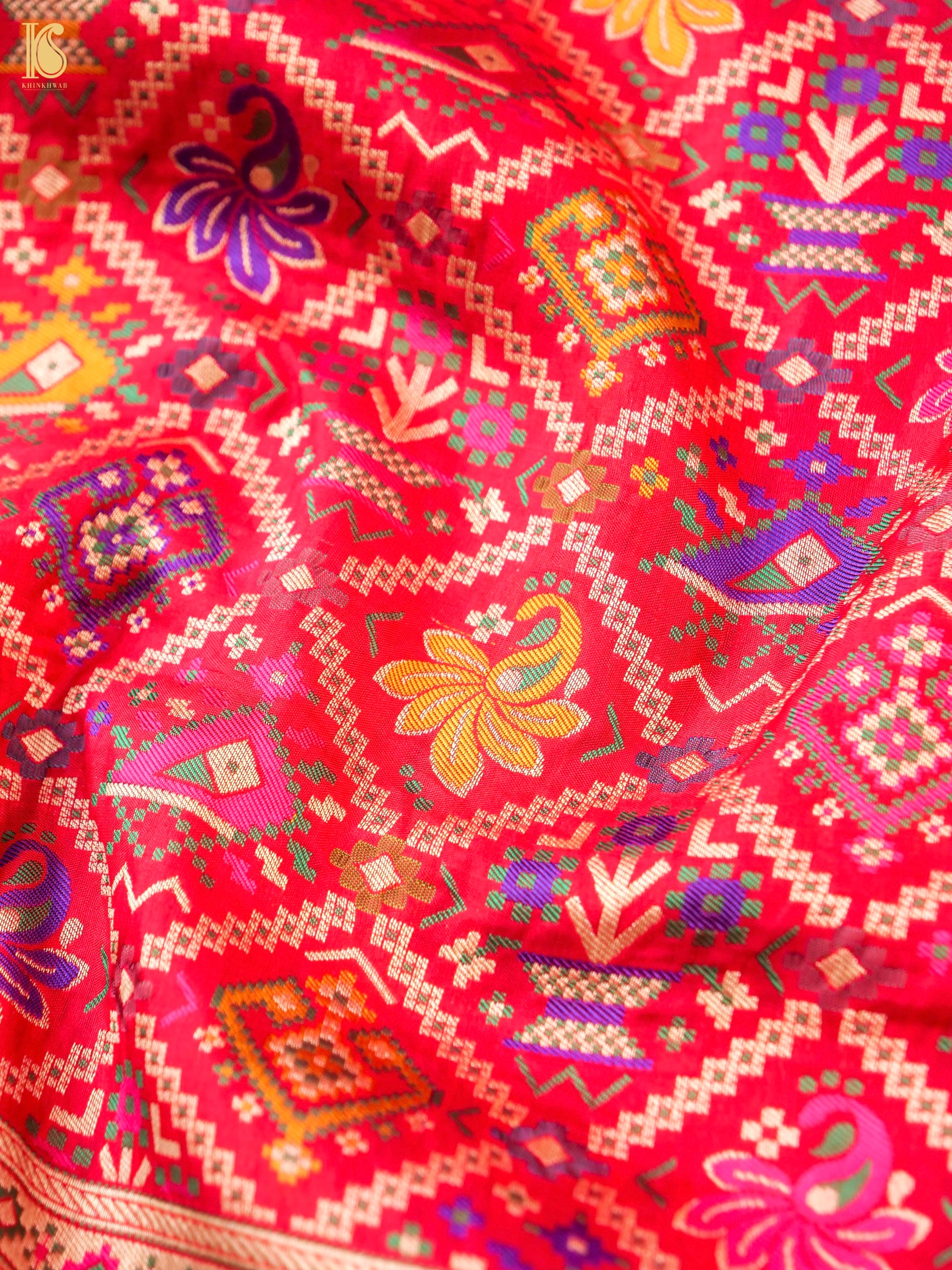 Handloom Katan Silk Banarasi Patola Dupatta