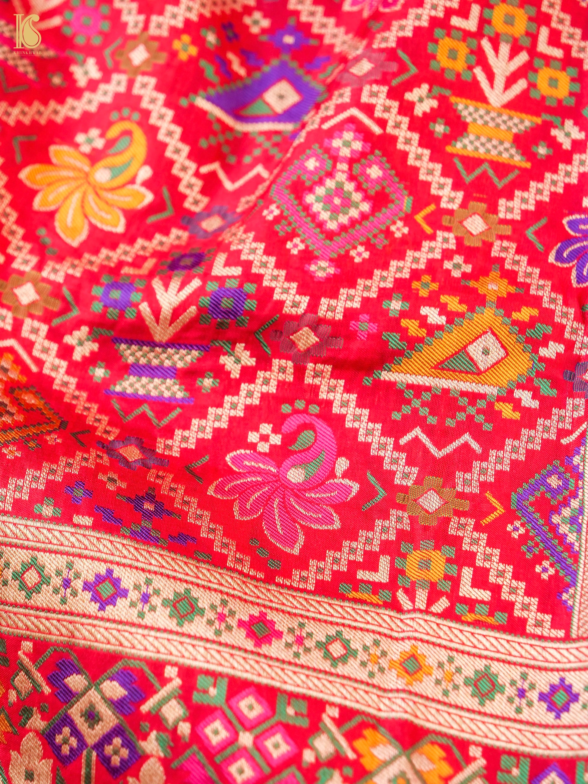 Handloom Katan Silk Banarasi Patola Dupatta
