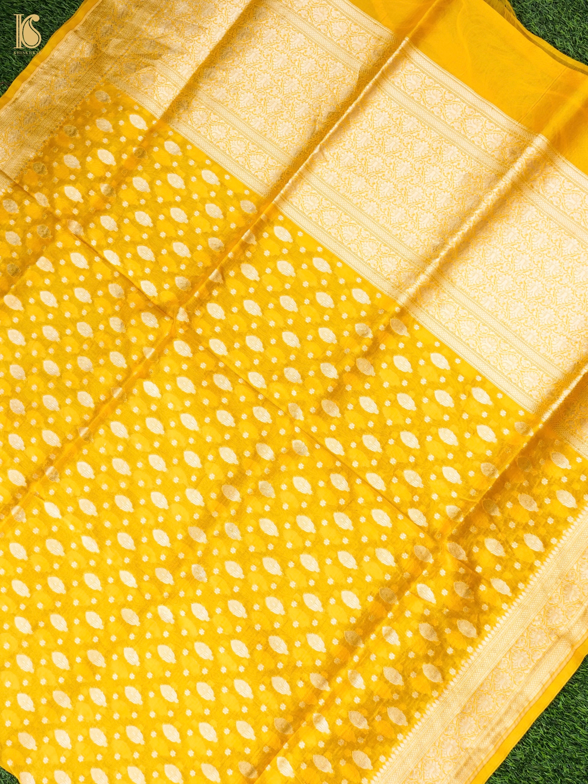 Handloom Pure Kora Silk Banarasi Dupatta