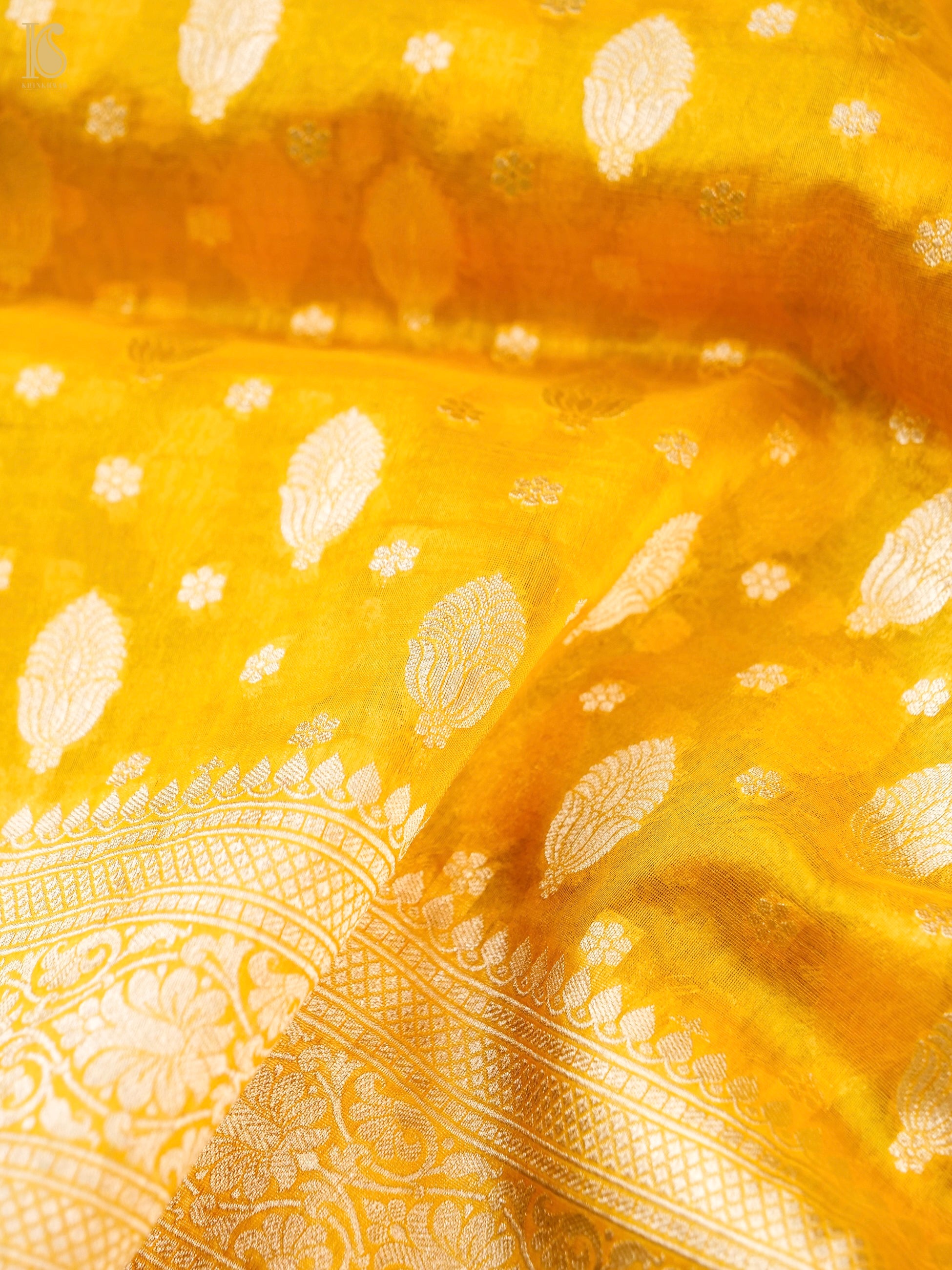 Handloom Pure Kora Silk Banarasi Dupatta