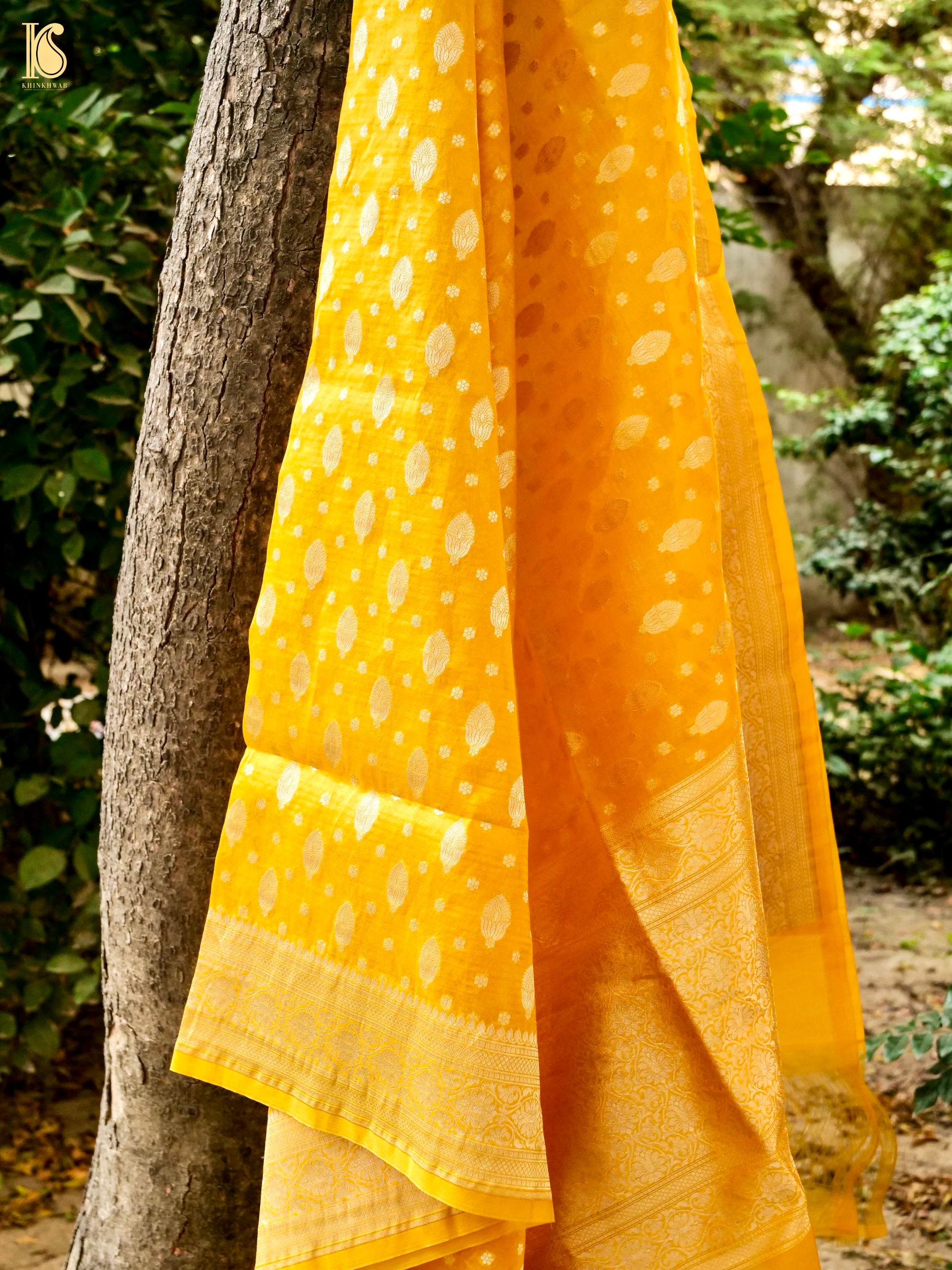 Handloom Pure Kora Silk Banarasi Dupatta