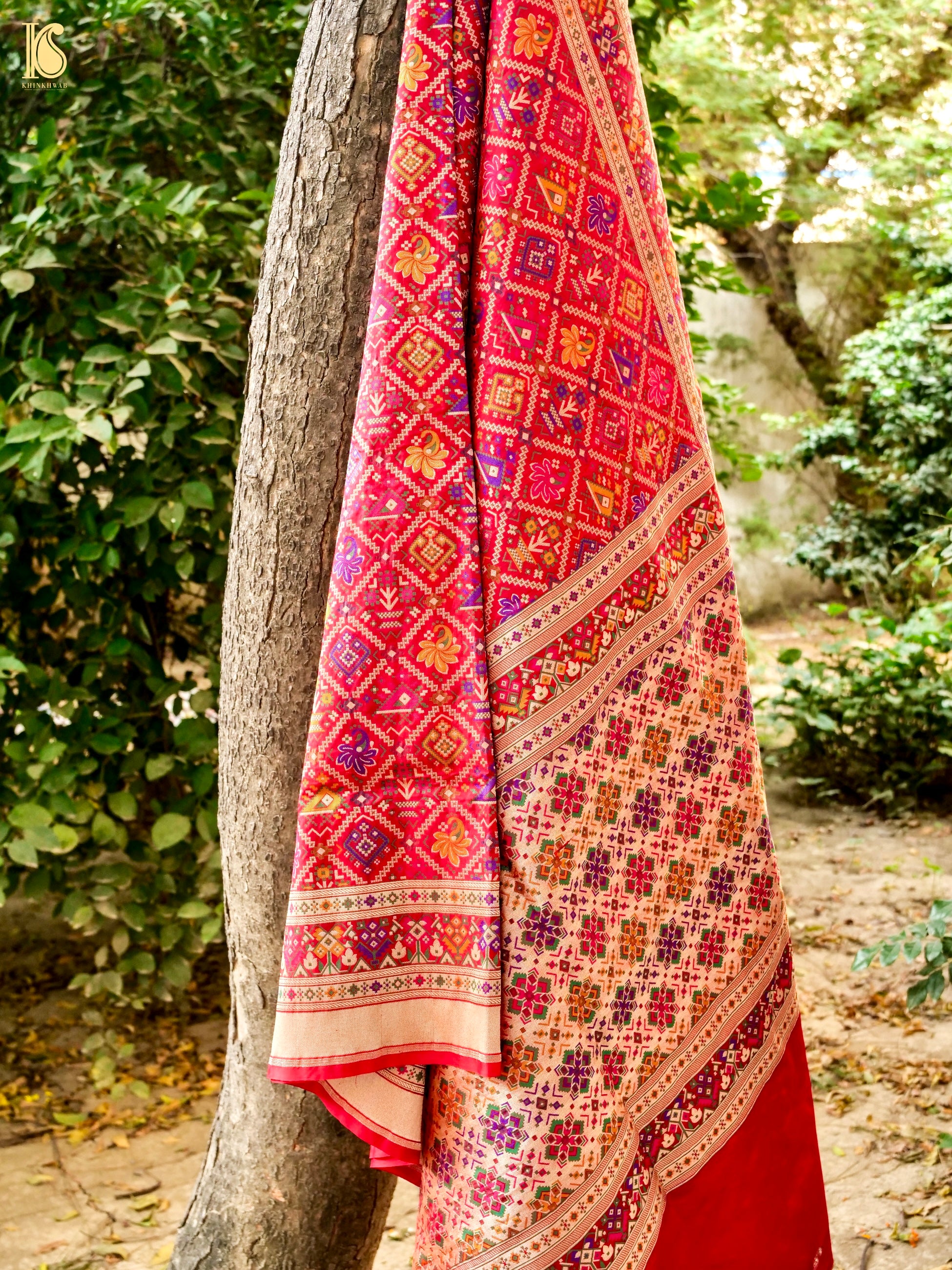 Handloom Katan Silk Banarasi Patola Dupatta