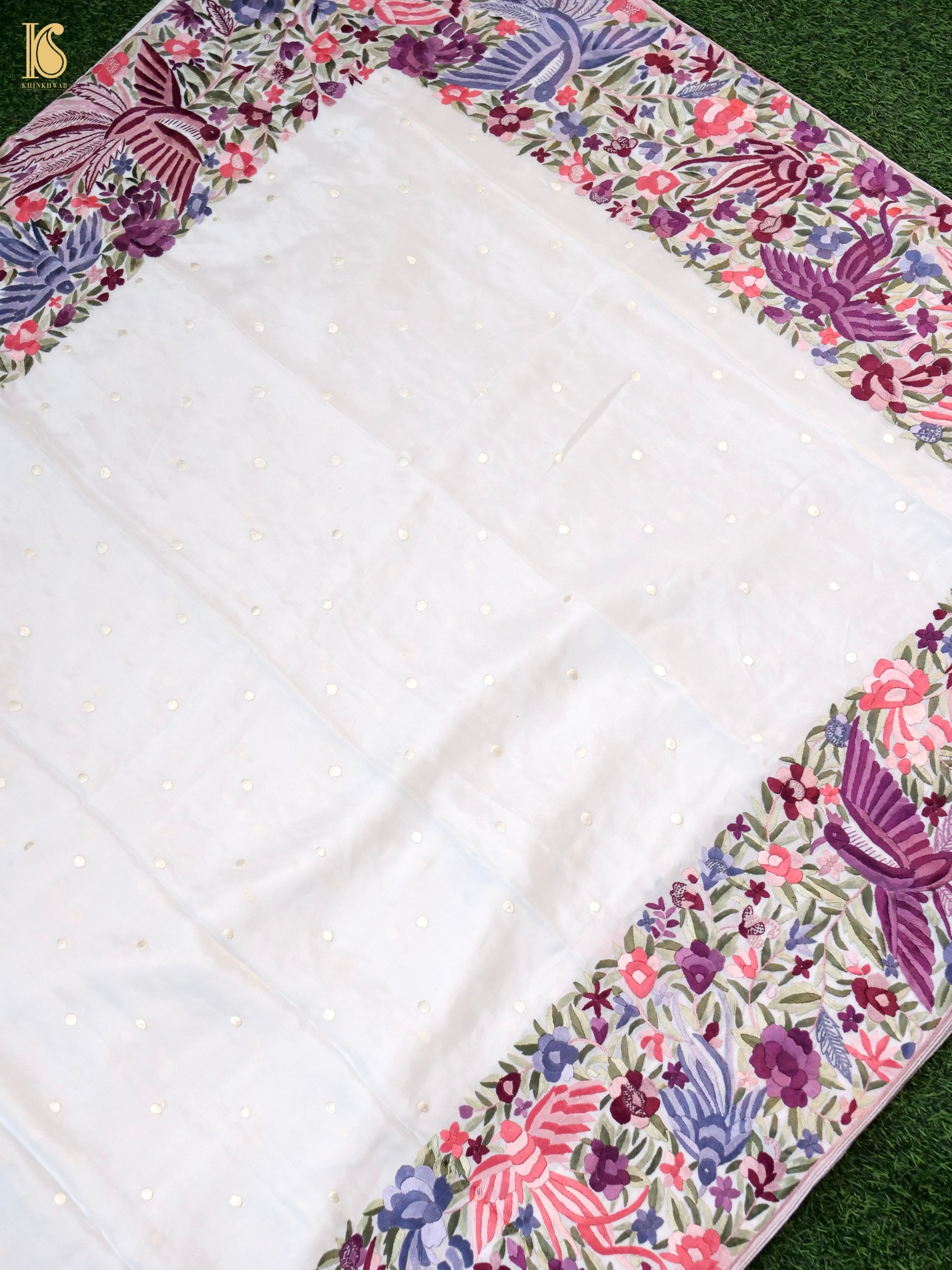 Parsi Gara Pure Crepe Saree