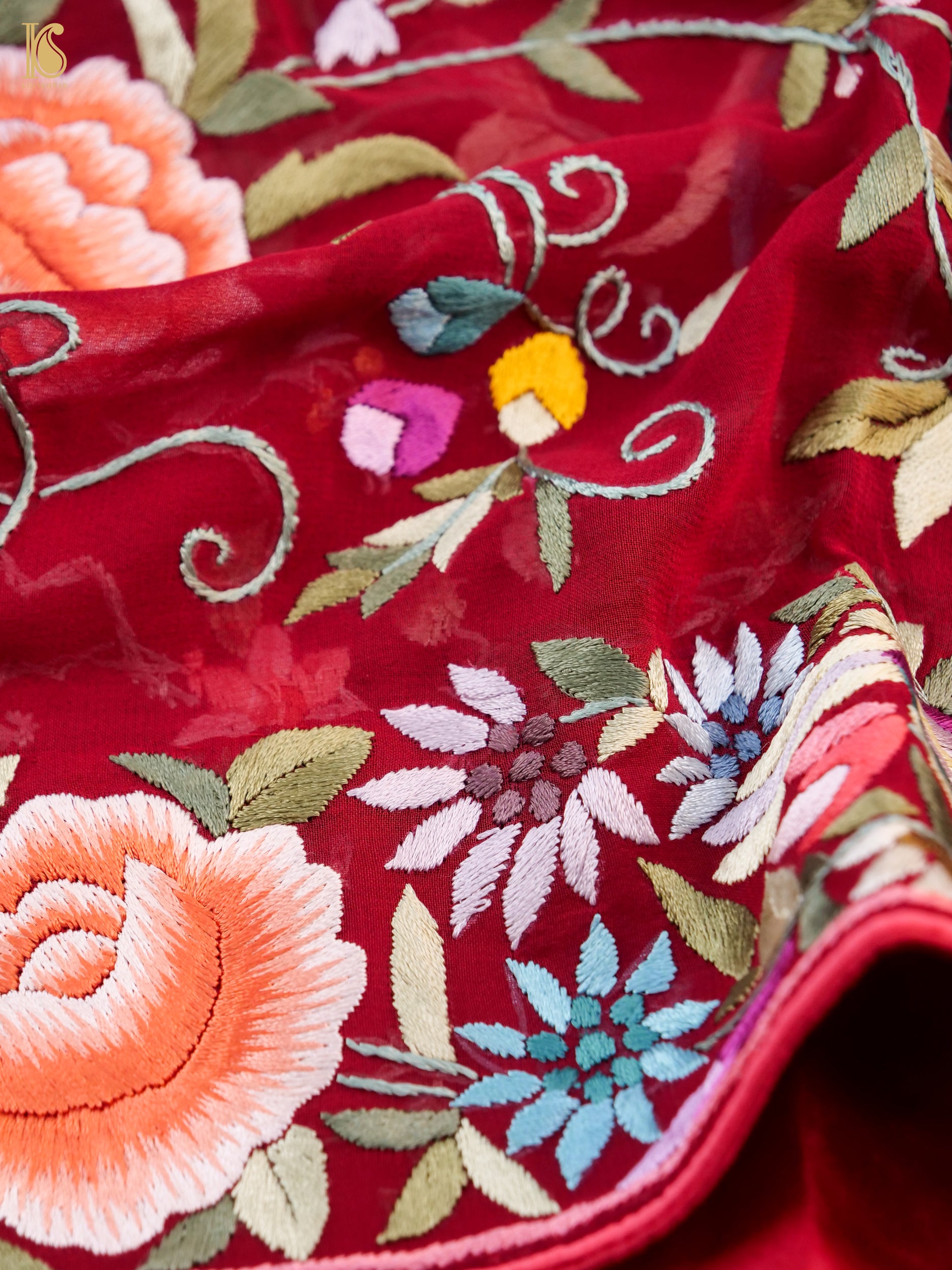 Parsi Gara Pure Georgette Dupatta