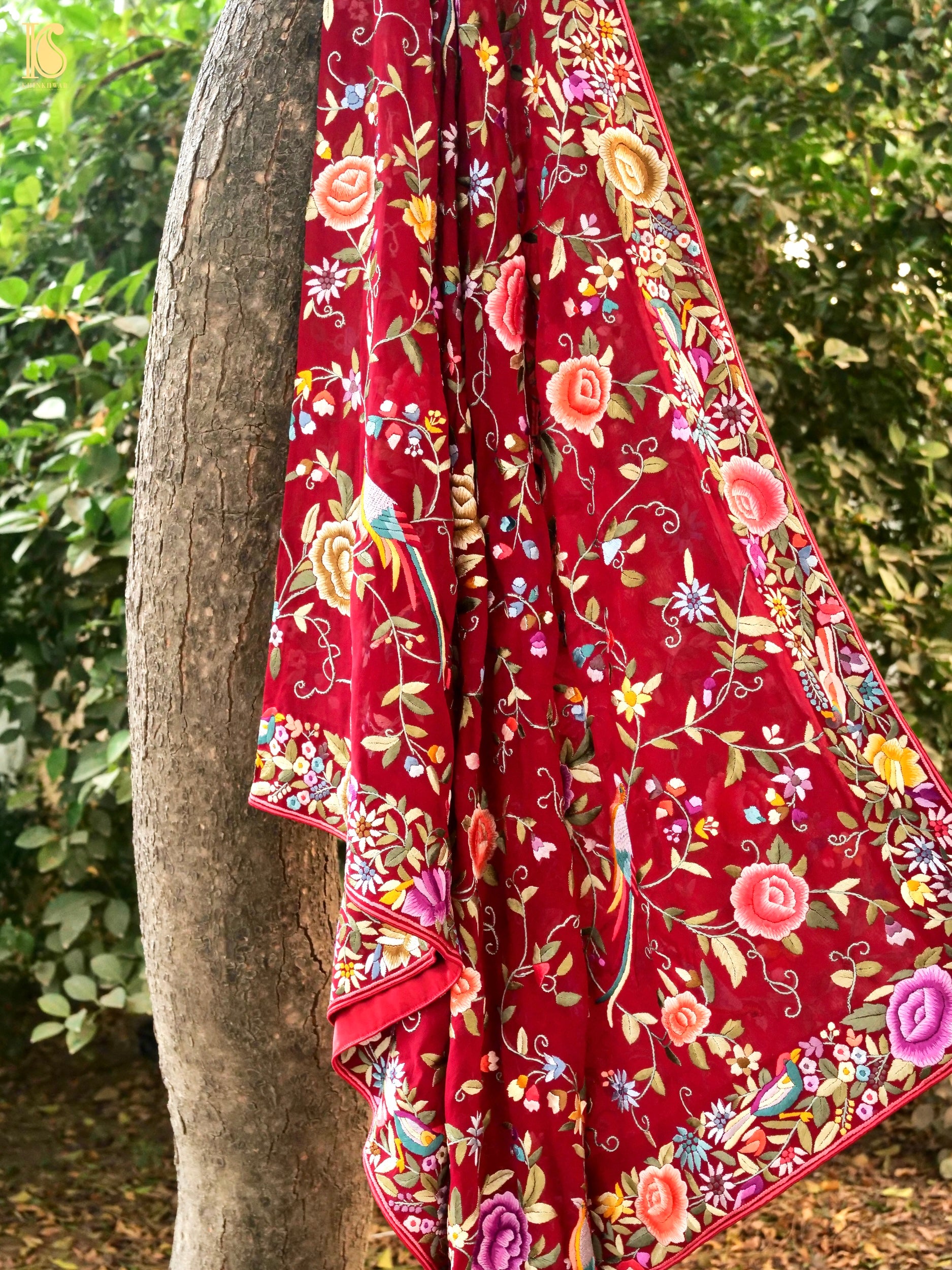 Parsi Gara Pure Georgette Dupatta