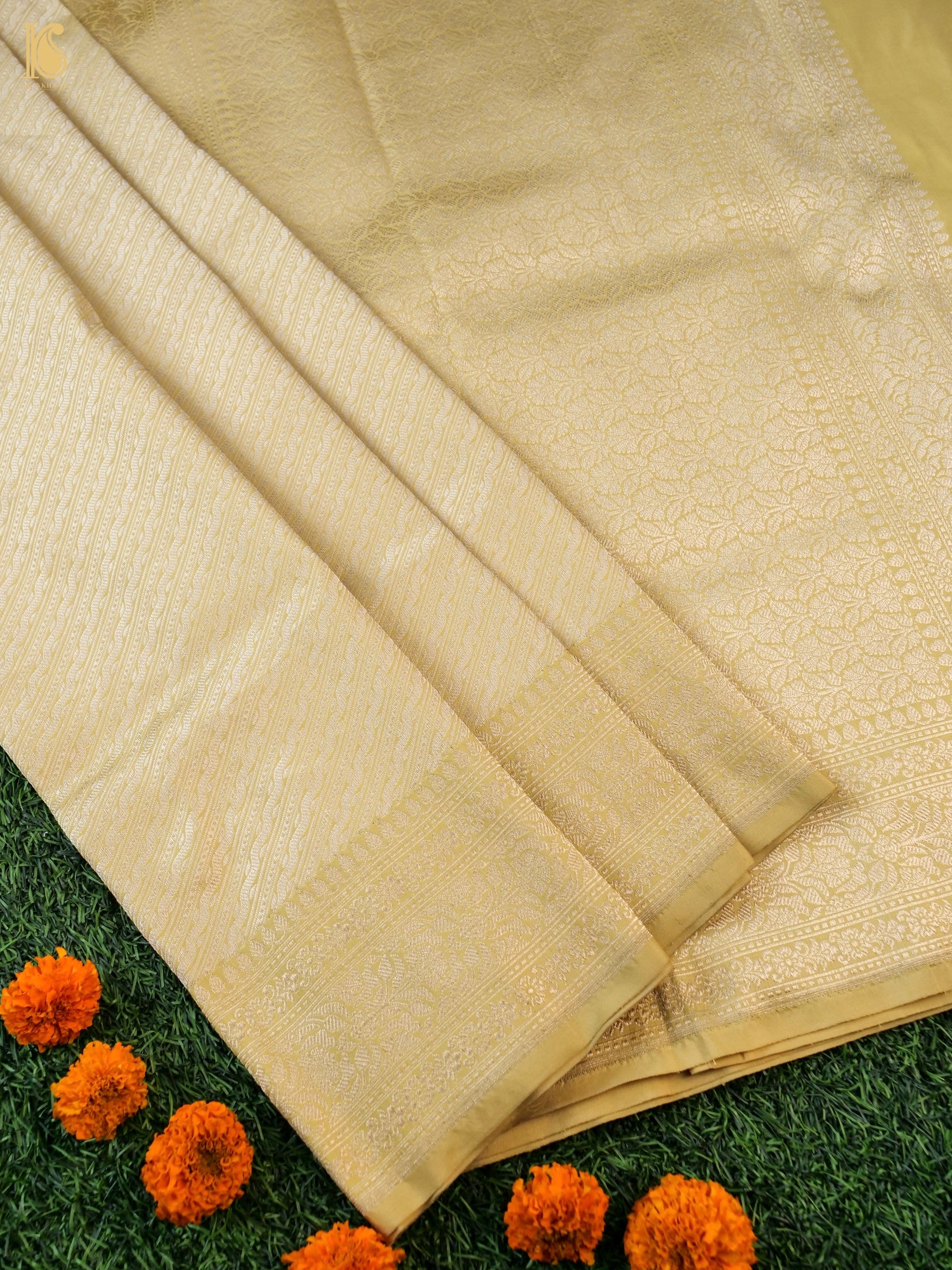 Handloom Banarasi Silk Zari Tanchoi Saree