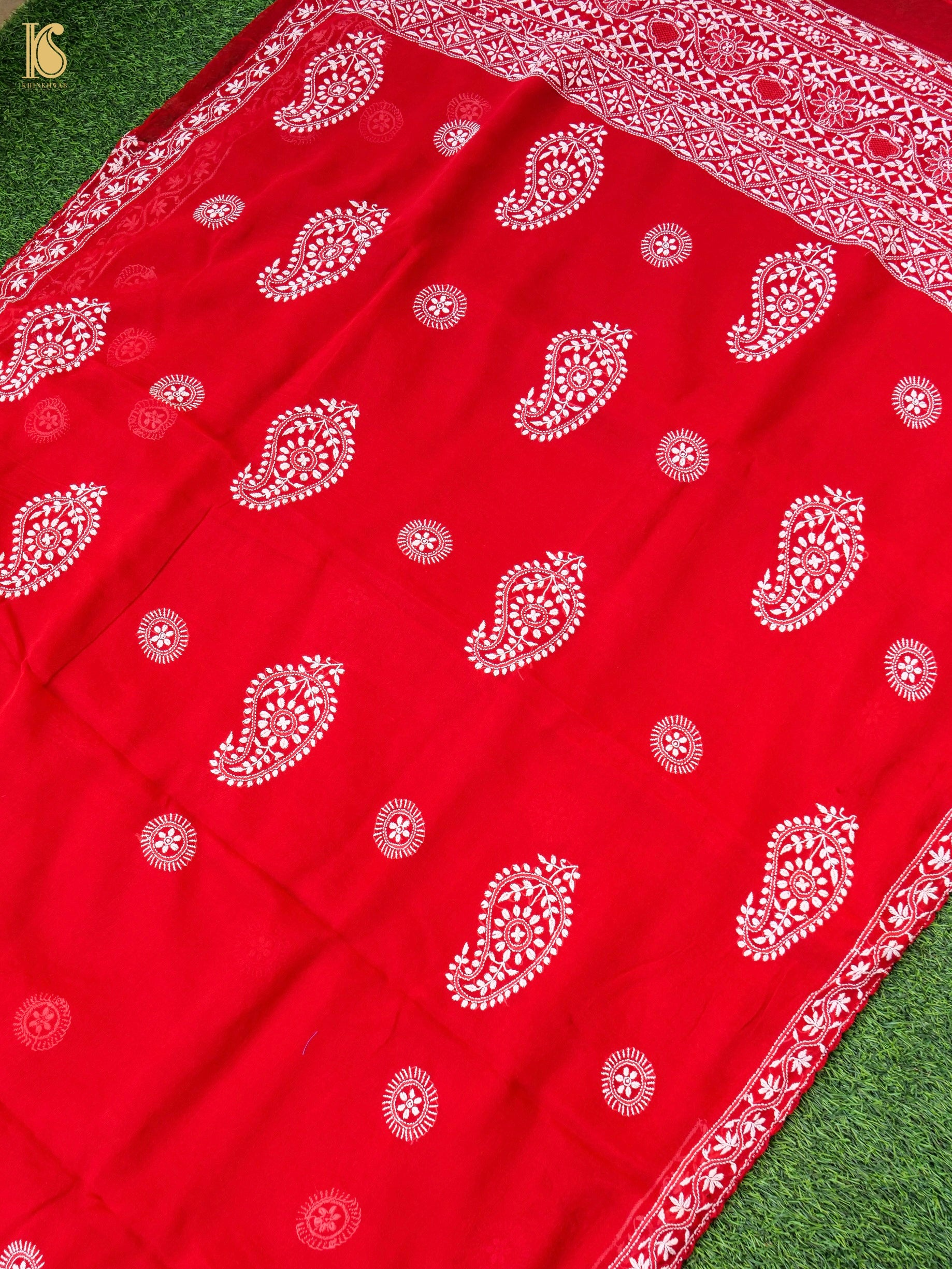 Chikankari Pure Georgette Saree