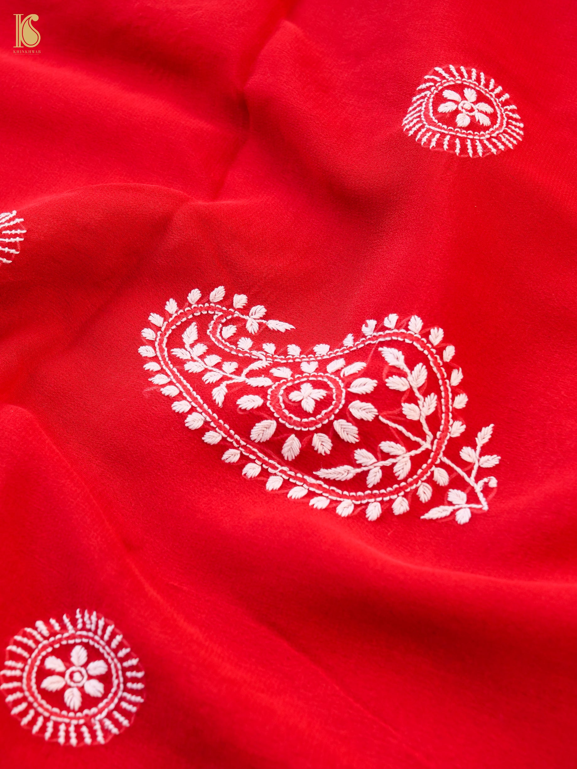 Chikankari Pure Georgette Saree