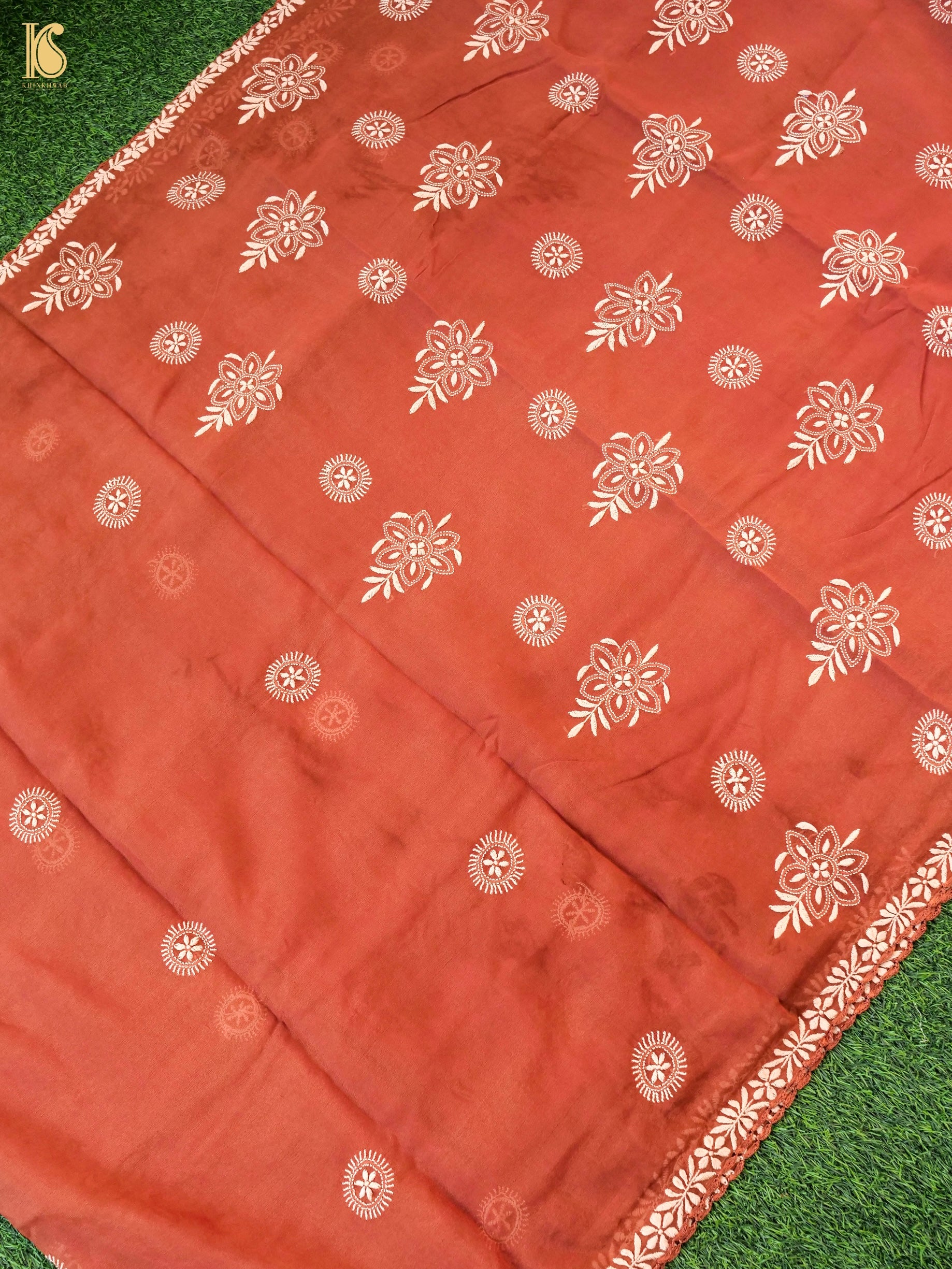 Chikankari Pure Georgette Saree