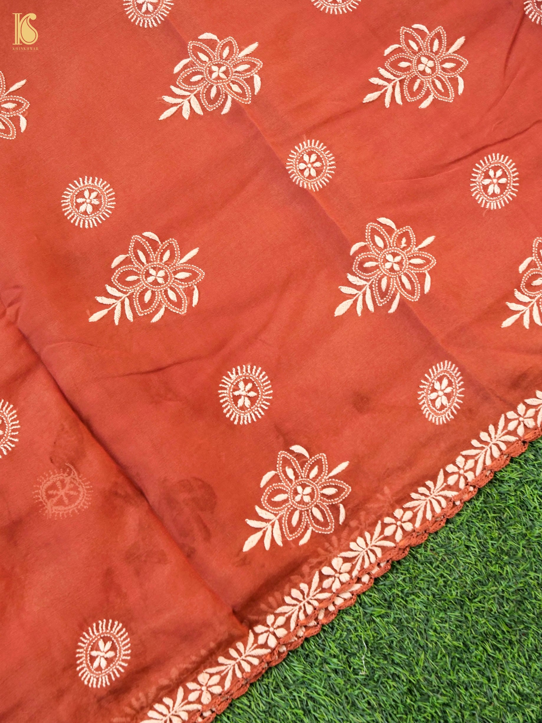 Chikankari Pure Georgette Saree