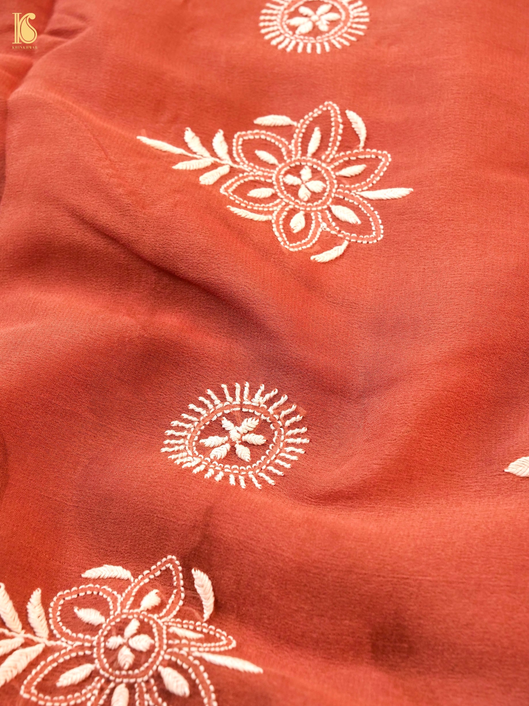 Chikankari Pure Georgette Saree