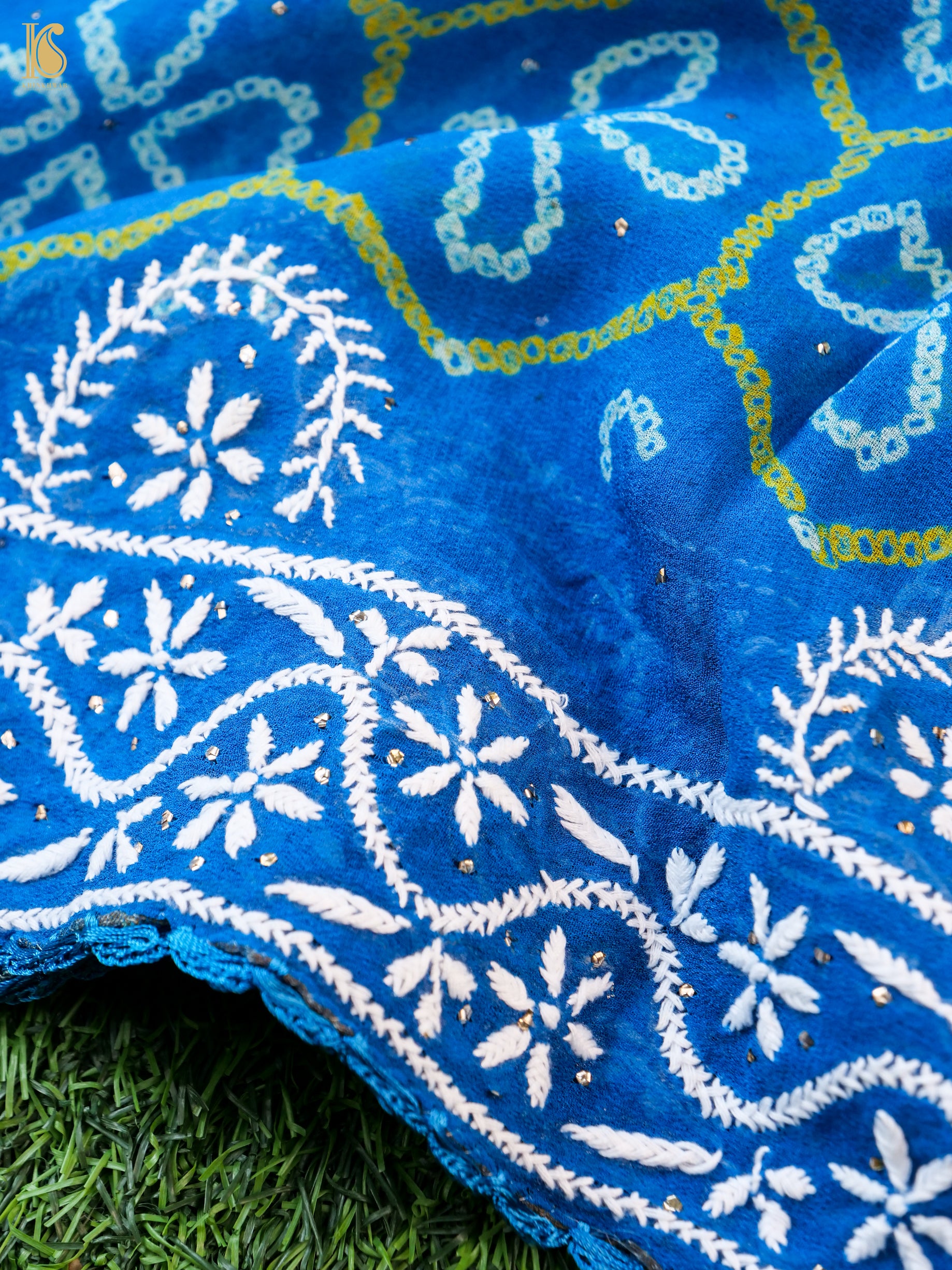 Chikankari Bandhani Georgette Saree